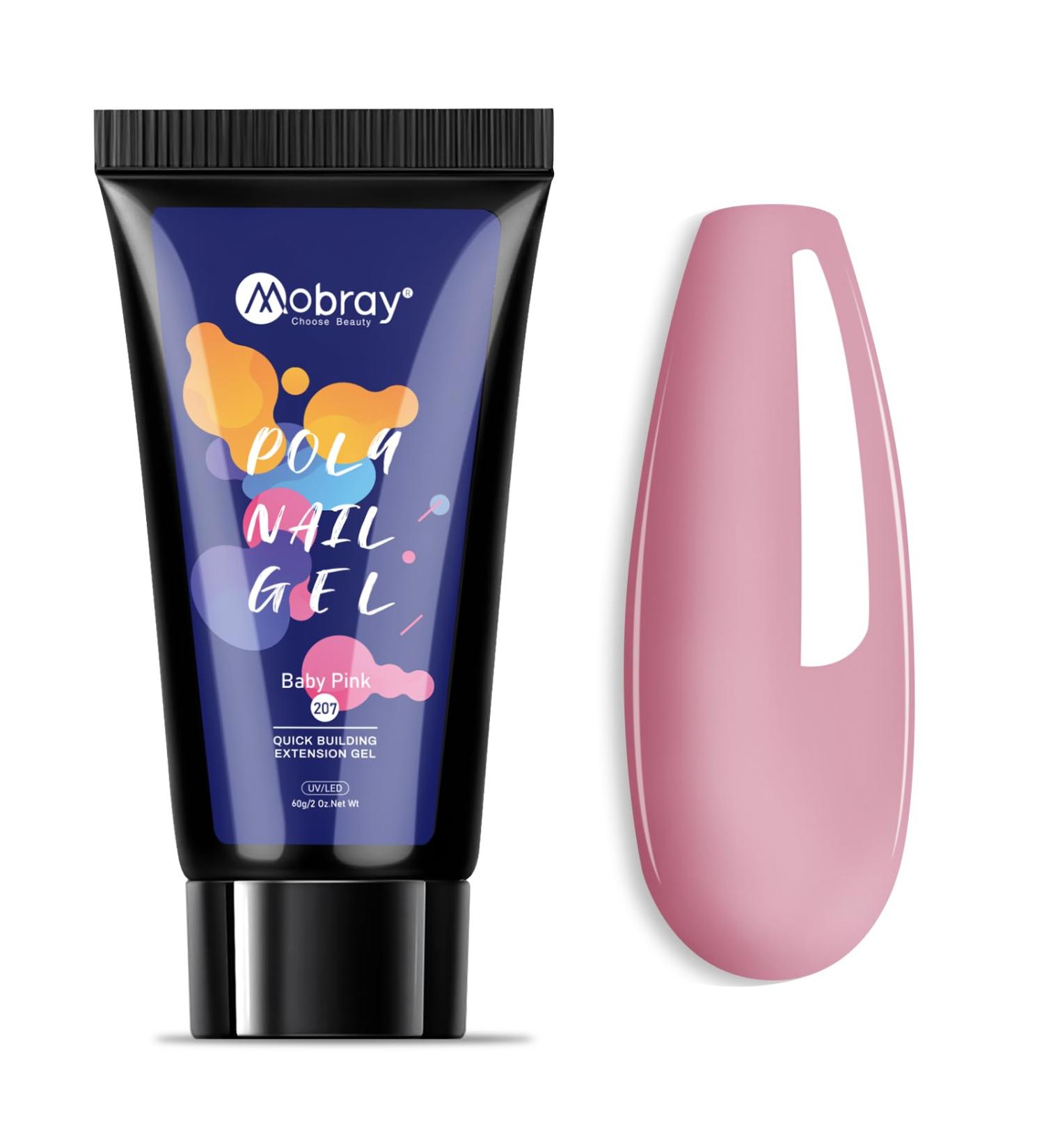 Mogray Poly Nails Gel Starter Set - 60ml Sakura Pink Jelly Color Extension & DIY Nail Design - Buy Online on GoSupps.com