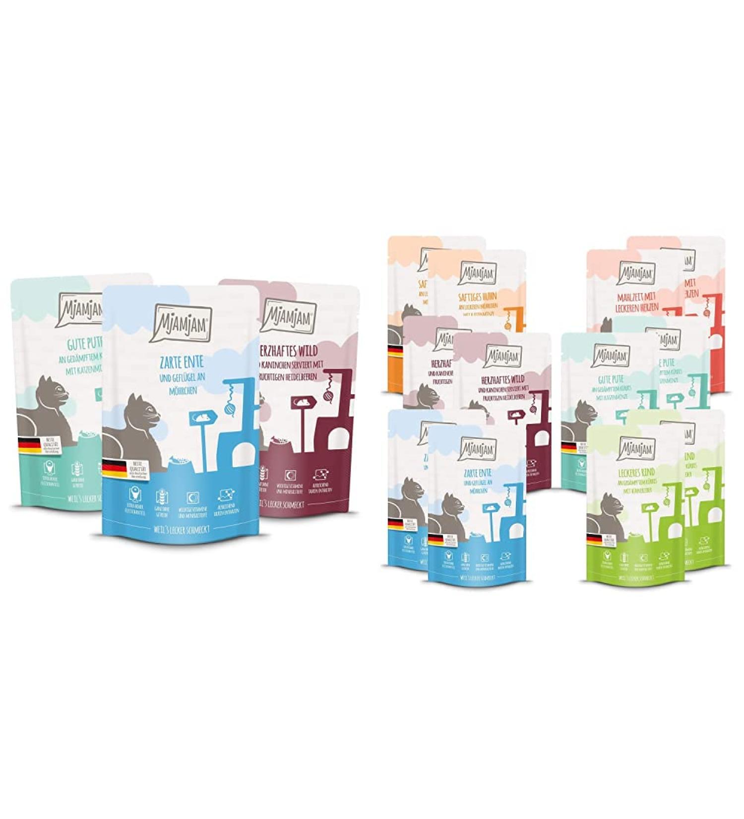 Mjamjam Mix Package II & III - 12 x 125g Gourmet Pet Food Bundle | International Shipping Available  - Buy Online on GoSupps.com