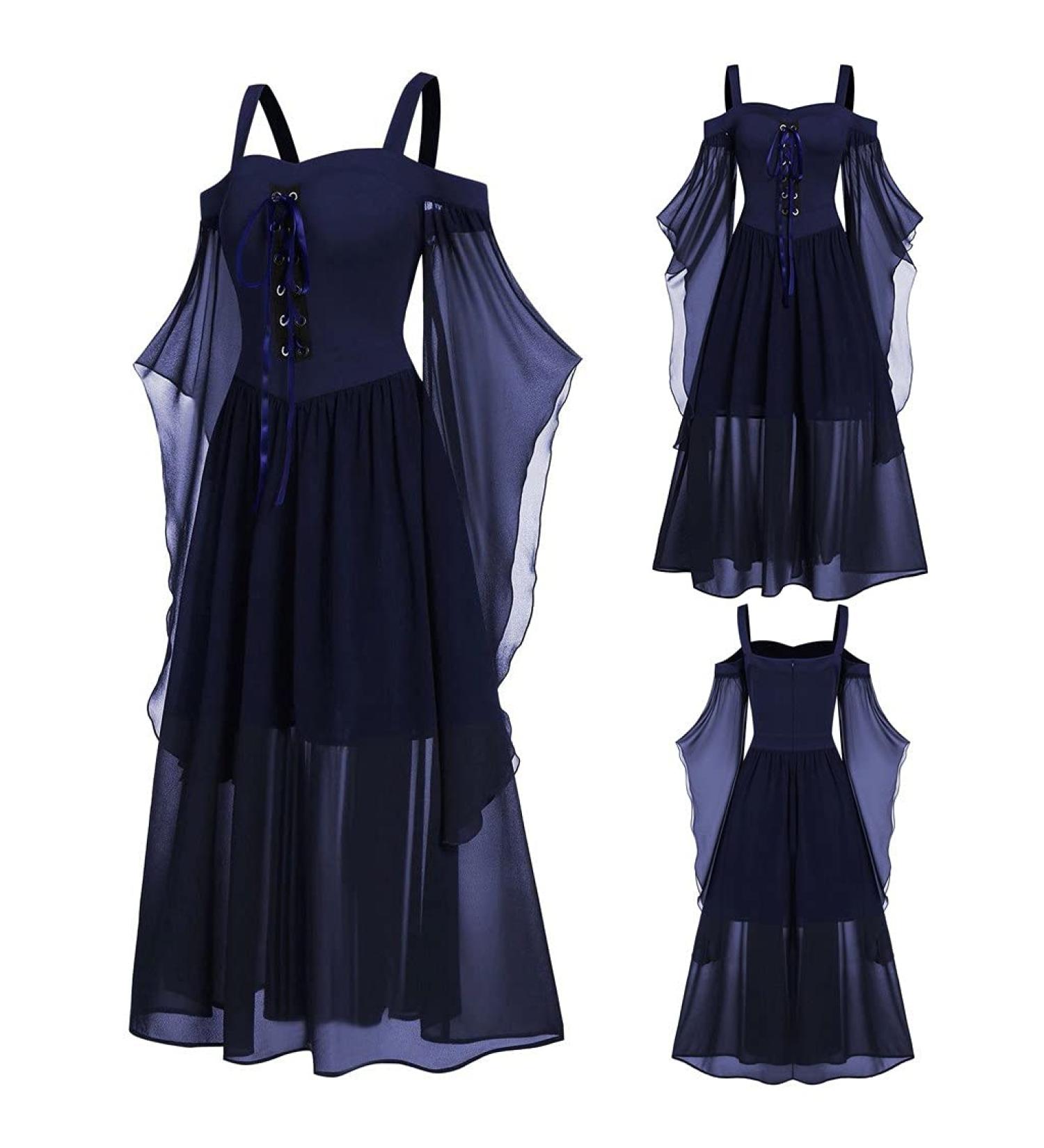 Halloween Women's Plus Size Cold Shoulder Costume - Navy XX-Large - Buy Online on GoSupps.com