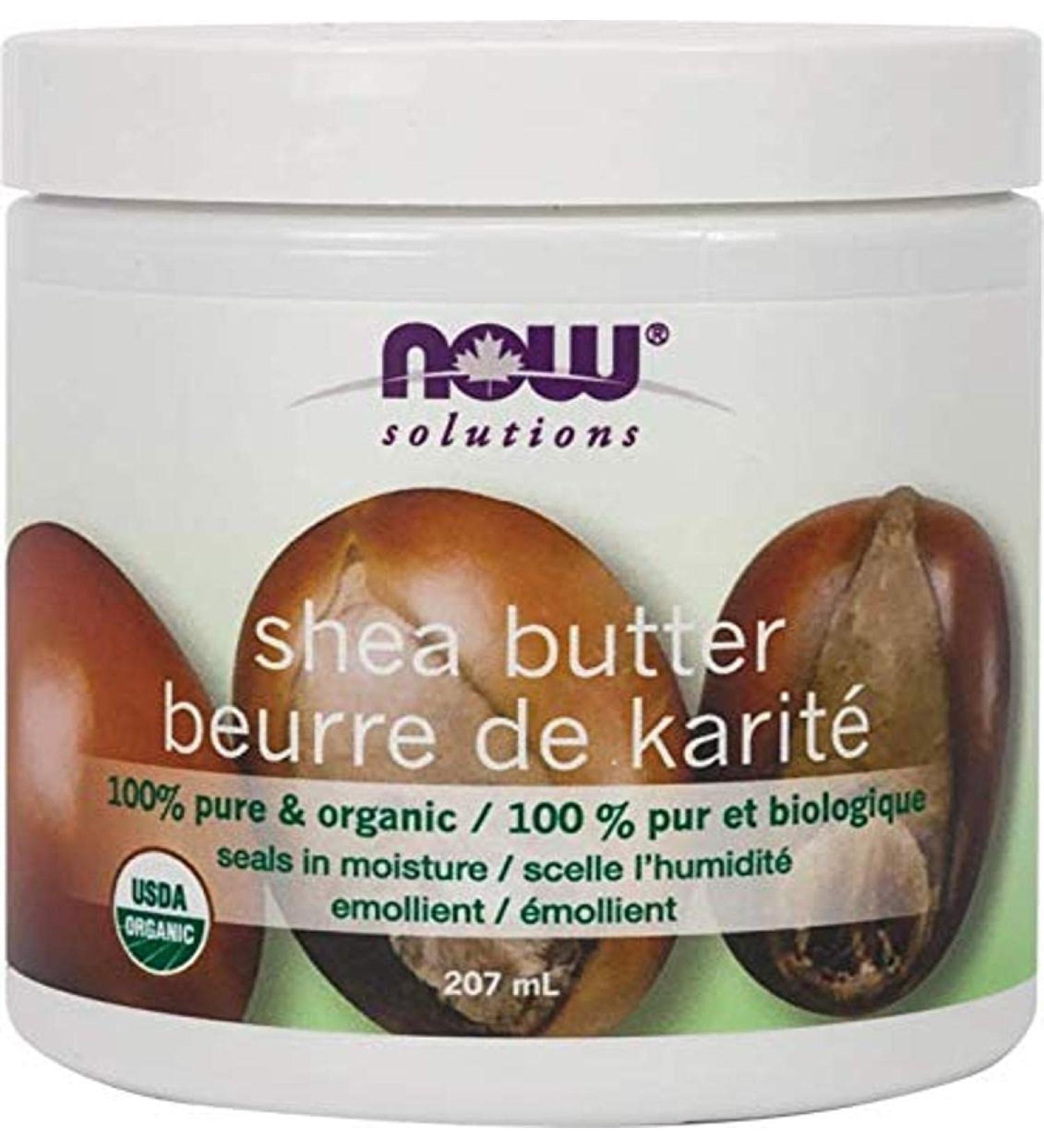 NOW Solutions Certified Organic Shea Butter Moisturizer For Rough And Dry Skin 207mL - Buy Online on GoSupps.com