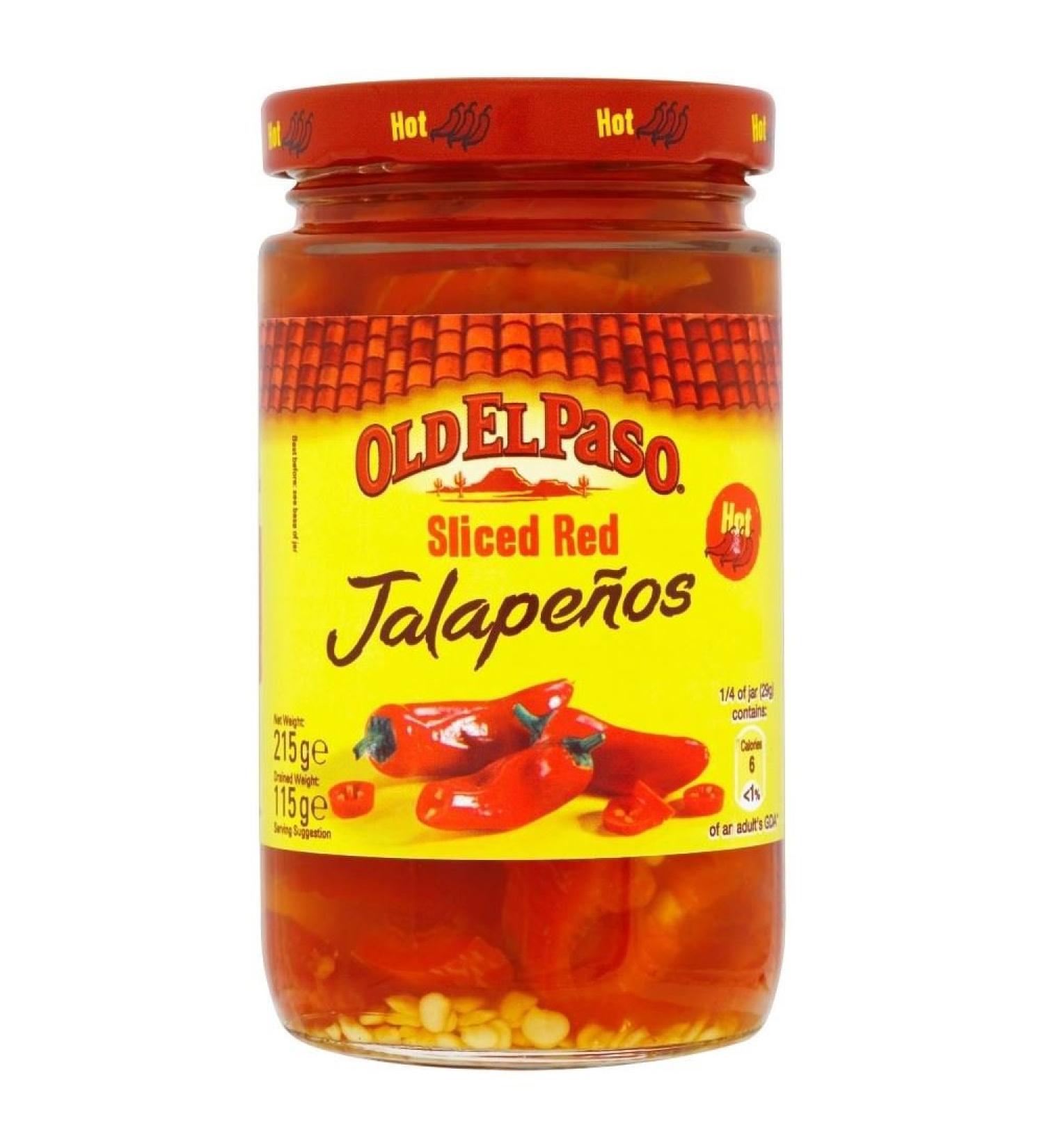 Old El Paso Old El Paso Tranches Rouge Jalapenos (215g) - Pack of 6