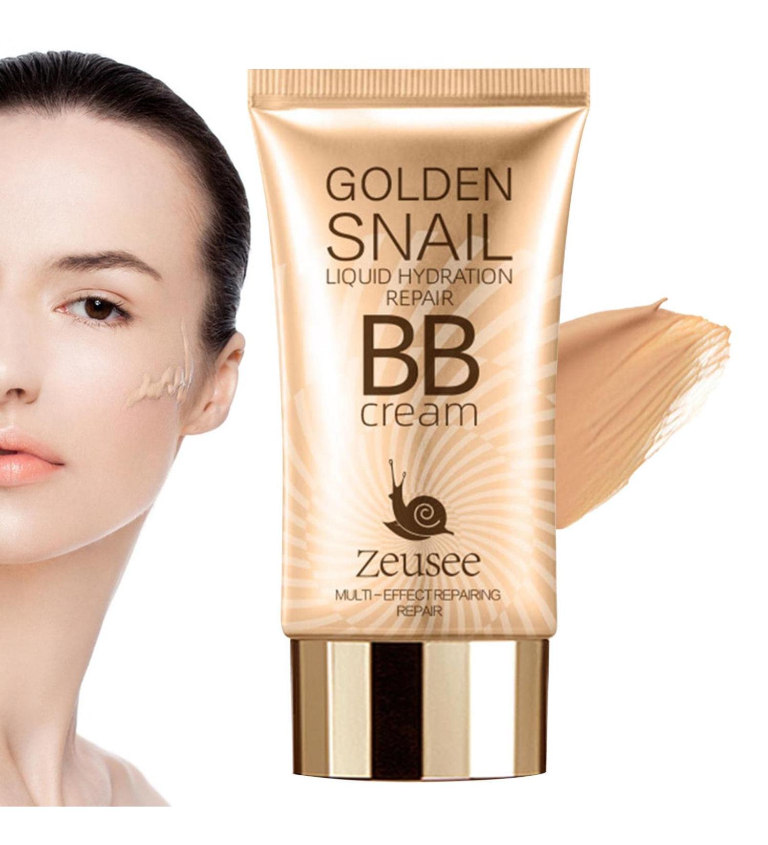 PUCHEN Snail Repair Bb Cream Face Bb Cream Makeup Dry Skin 50ml Lightweight Hydrating Foundation with Liquid Coverage High and Natural Full Coverage - Buy Online on GoSupps.com