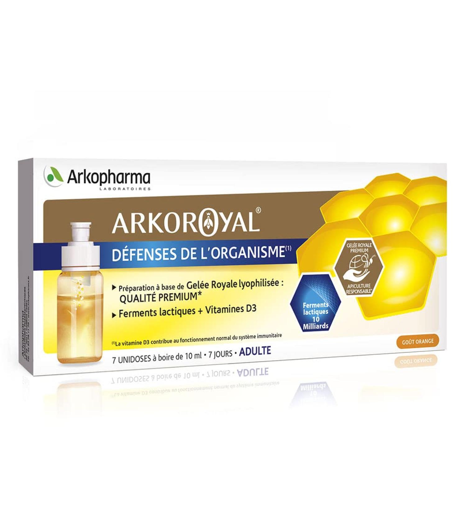 Arkopharma Arko Royal Natural Hive Products for Adult10 Billion Lactic Ferments 7 Doses 10 ml