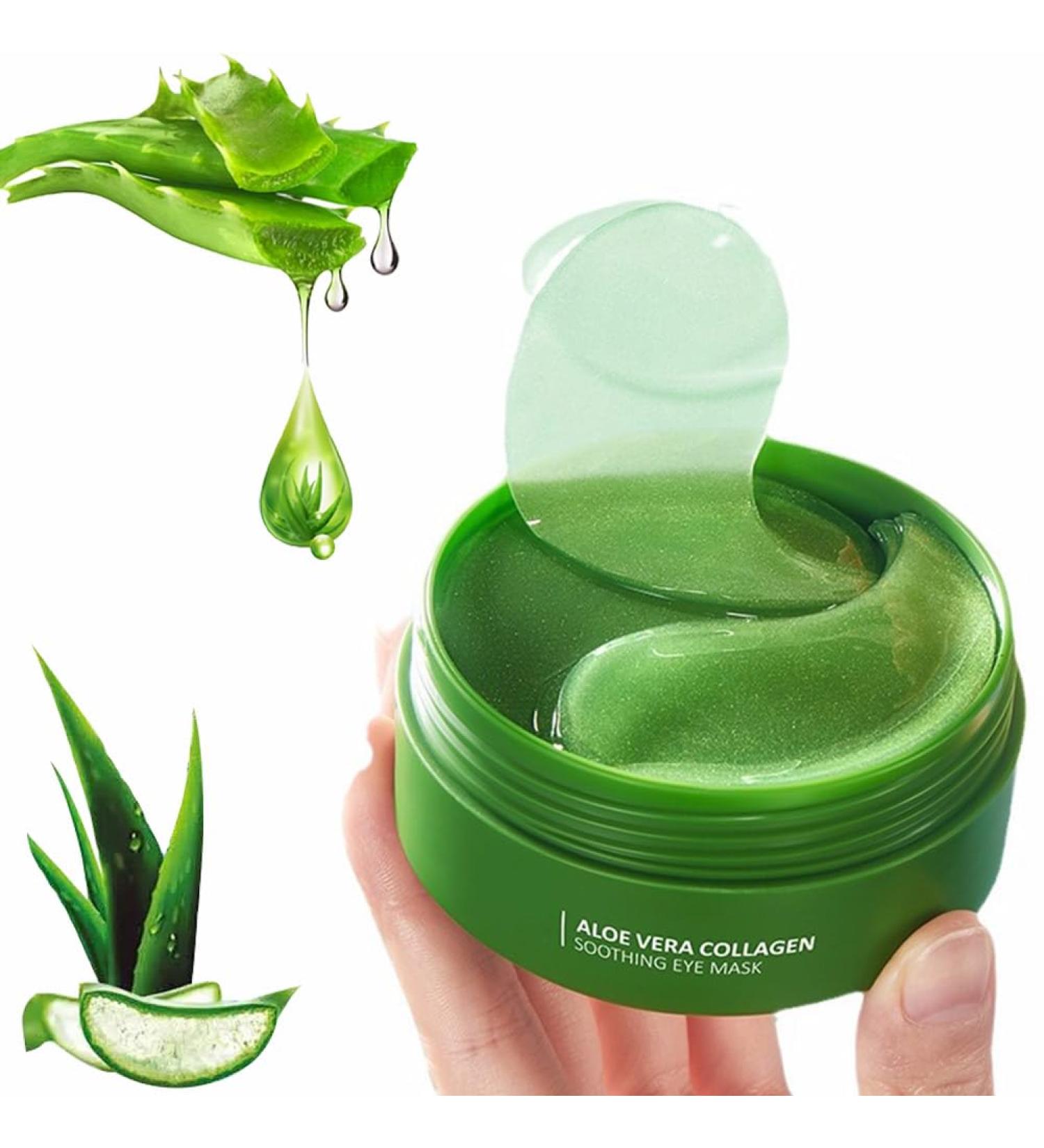 60 PCS Aloe Vera Under Eye Patches - Eliminate Dark Circles & Fine Lines | Hydrating Eye Masks with Natural Extracts for Youthful Skin - Buy Online on GoSupps.com