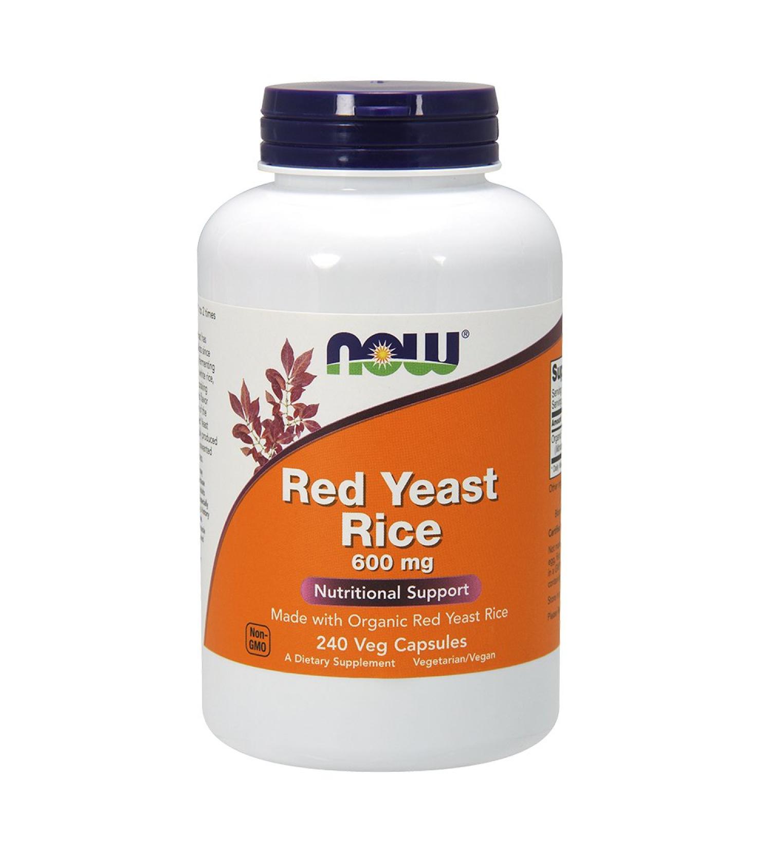 NOW Foods Red Yeast Rice 600 mg, 240 Count (Pack of 1)