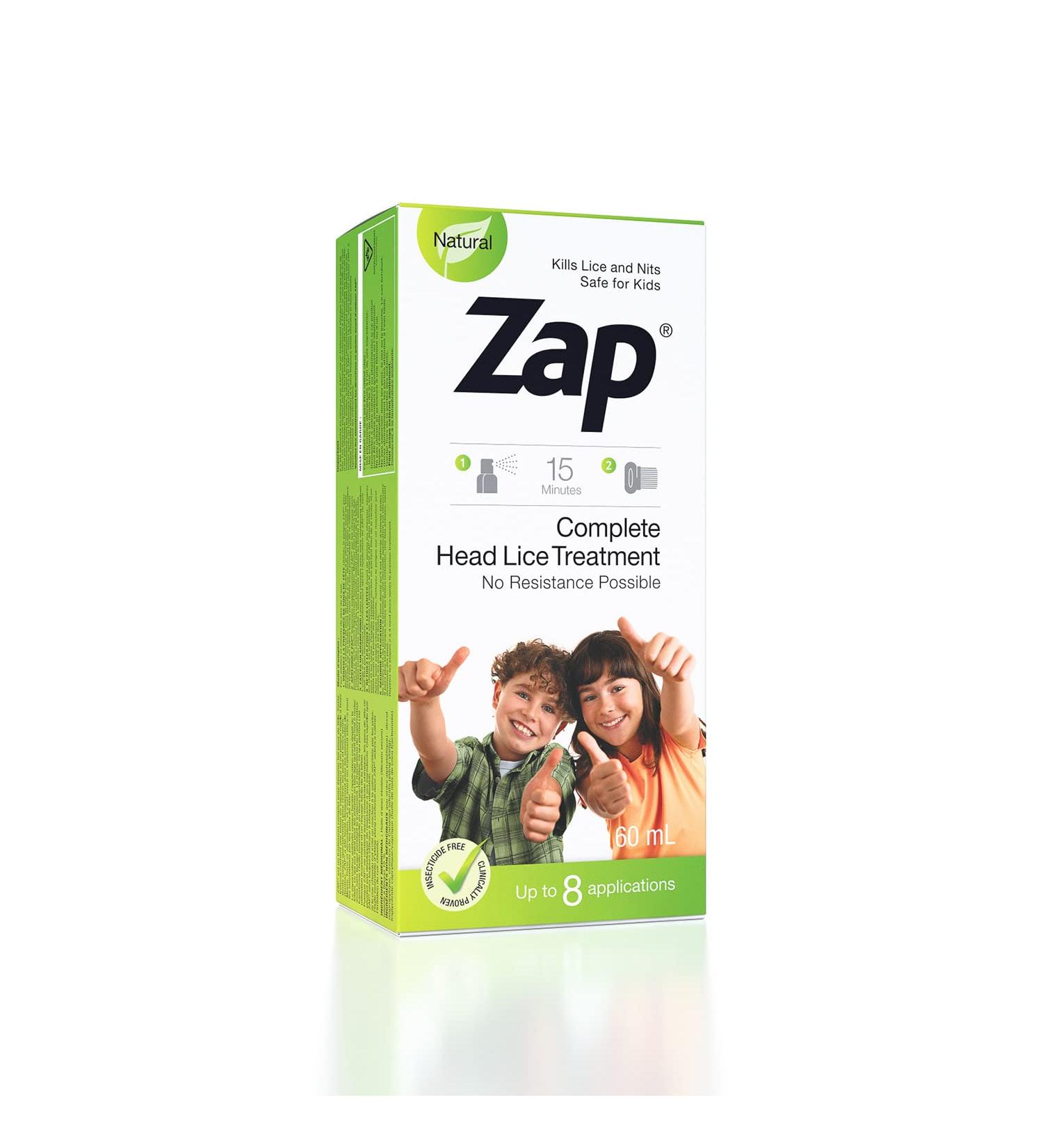 ZAP Spray-On Lotion - Complete Lice Treatment 60 ml - Buy Online on GoSupps.com