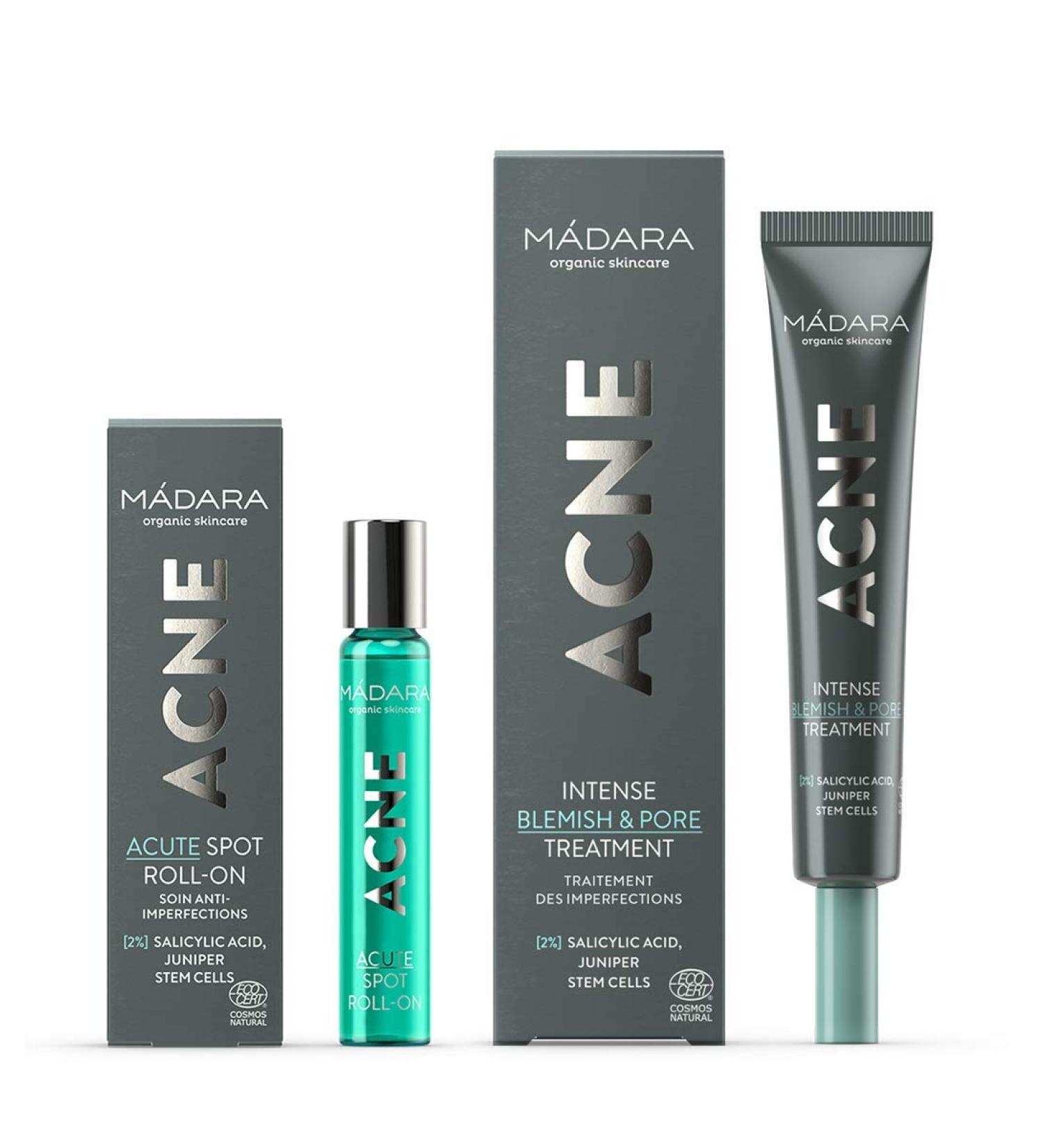 M DARA Organic Skincare | ACNE Acute Spot Roll-On and Intense Blemish & Pore treatment combo With Salicylic Acid Juniper Stem Cells and Keratolytic actives For problem-prone skin Vegan - Buy Online on GoSupps.com