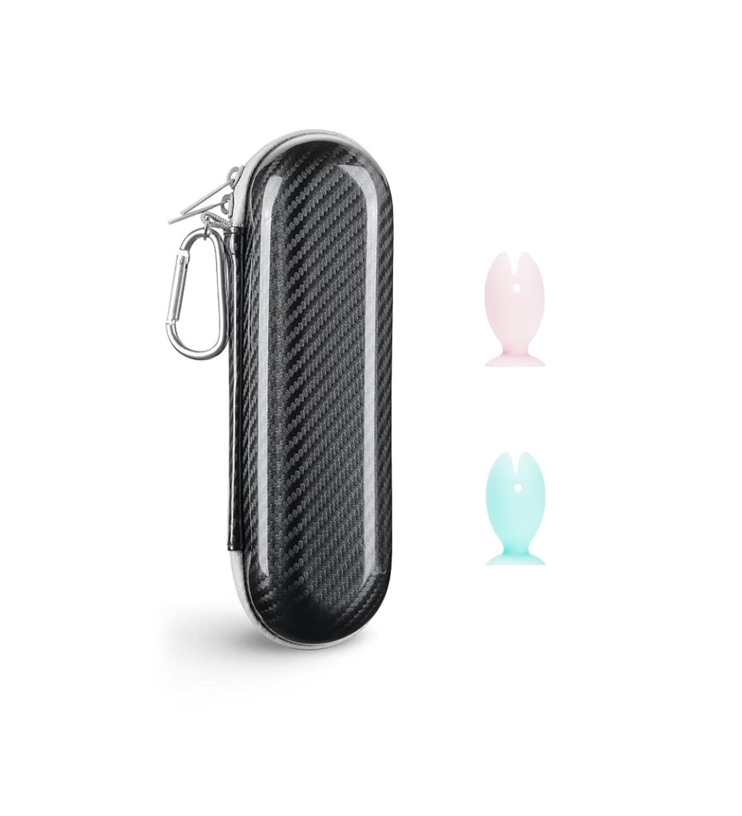 Toothbrush Travel Case with 2 Toothbrush Head Cover Caps for Oral-B/Oral-B Pro/Philips Sonicare Electric Toothbrush Keeps Toothbrush Fresh and Clean Portable Waterproof Travel Organizer Set Black Case and 2 Caps - Buy Online on GoSupps.com