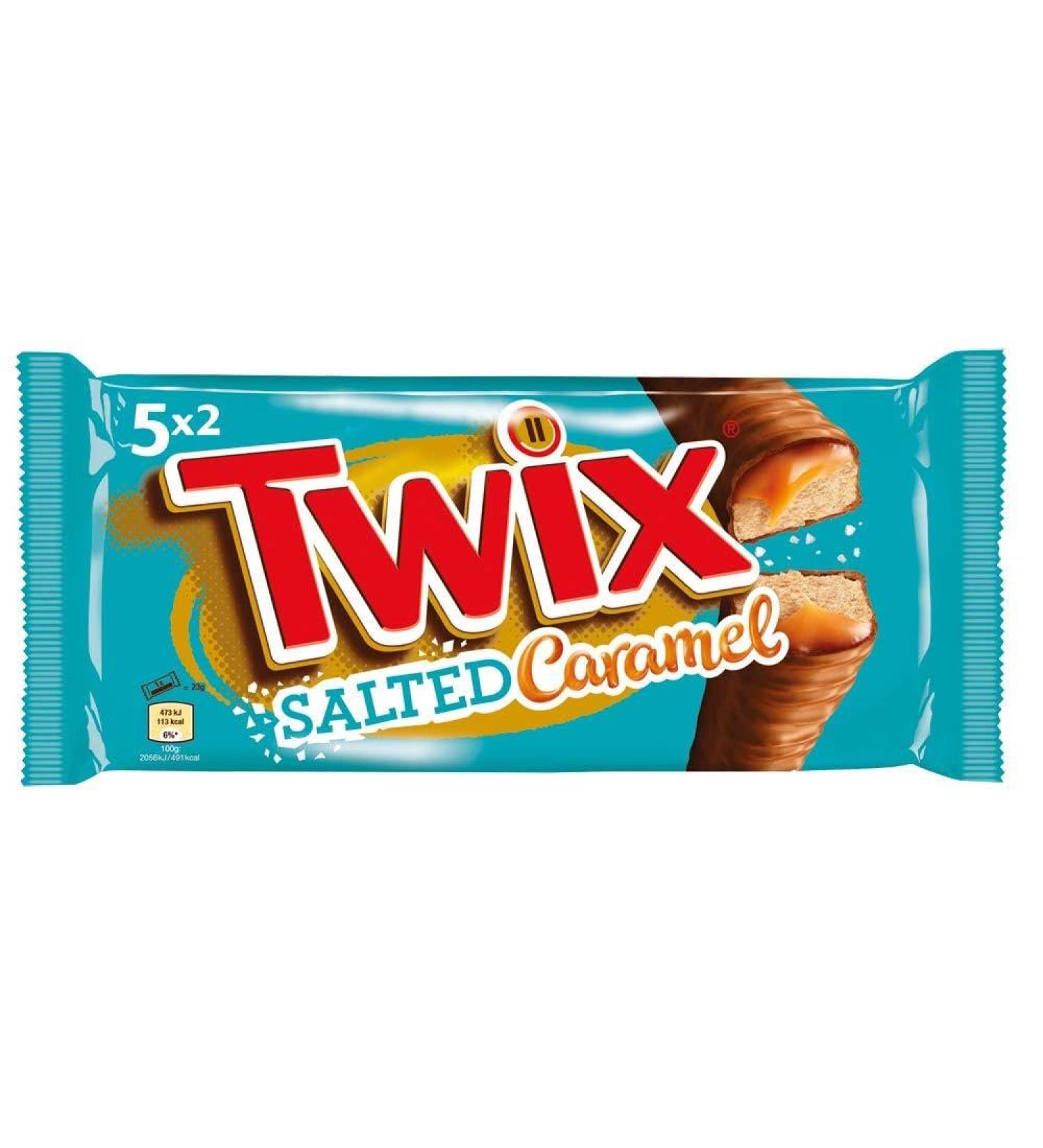 TWIX - Milk Chocolate Caramel Salted Butter & Biscuits Bars - 5 sachets of 46g - 230g - Buy Online on GoSupps.com