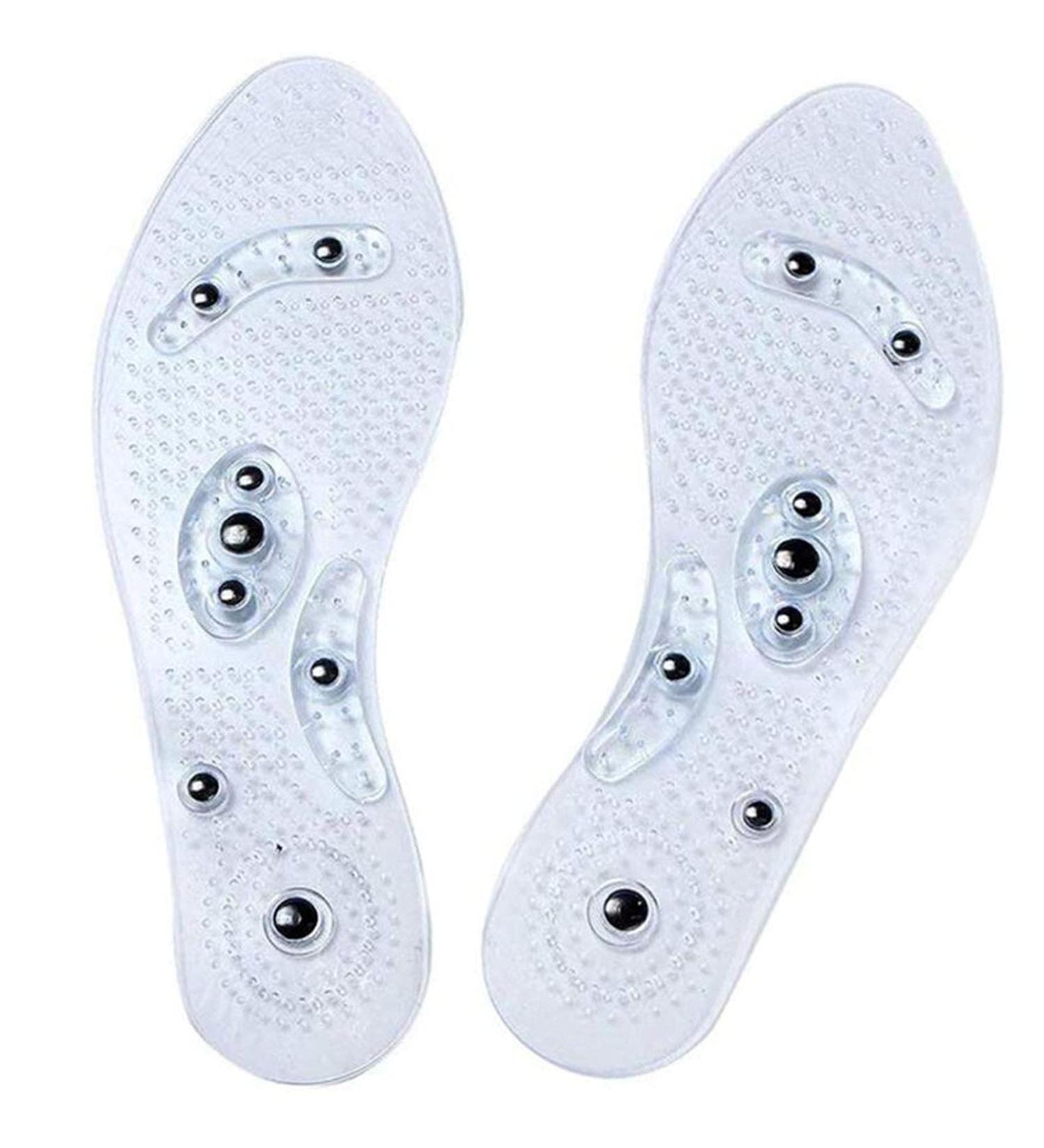 Women's Gel Magnetic Pressure Point Shoe Inserts - Comfortable & Washable Insoles (10.43 Inches) - Buy Online on GoSupps.com