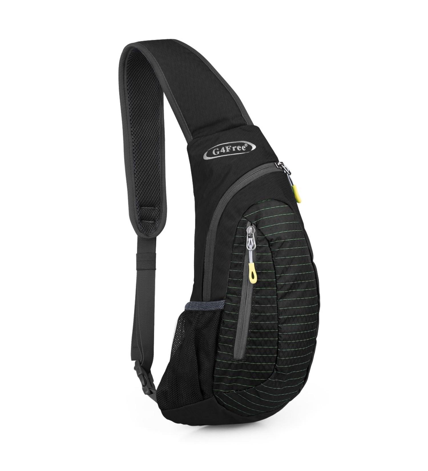Buy G4Free Light Breast Pocket Sling Backpack - Perfect Travel & Cycling Bag | Black Triangle Shoulder Pack - Buy Online on GoSupps.com