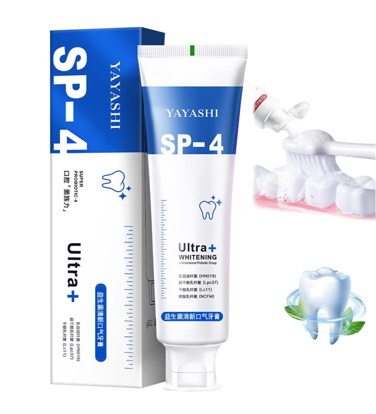 SP-6 Ultra Whitening Probiotic Toothpaste - Brightening & Whitening Formula (1 Piece) - Buy Online on GoSupps.com