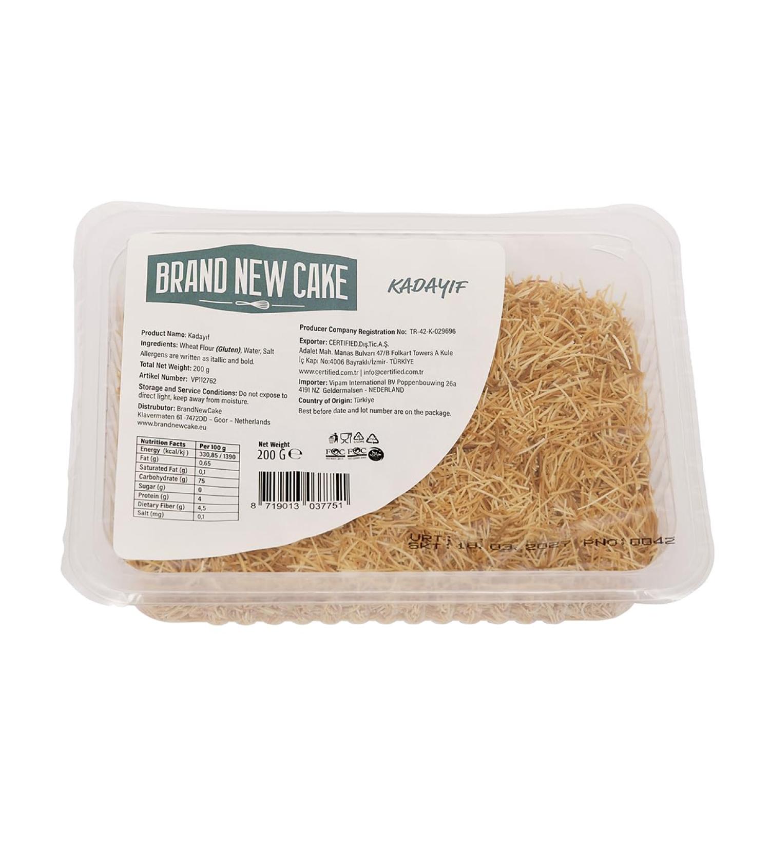 Brand New Cake Kadayif Pre-Cooked Crunchy Dough 200g - Buy Online on GoSupps.com