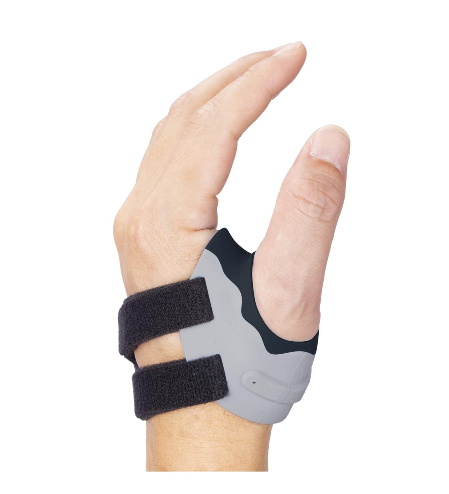 Velpeau Thumb Support Brace - CMC Joint Stabilizer Spica Splint for Osteoarthritis, Tendonitis, Arthritis Pain Relief - Medium Black-Left Hand - Buy Online on GoSupps.com