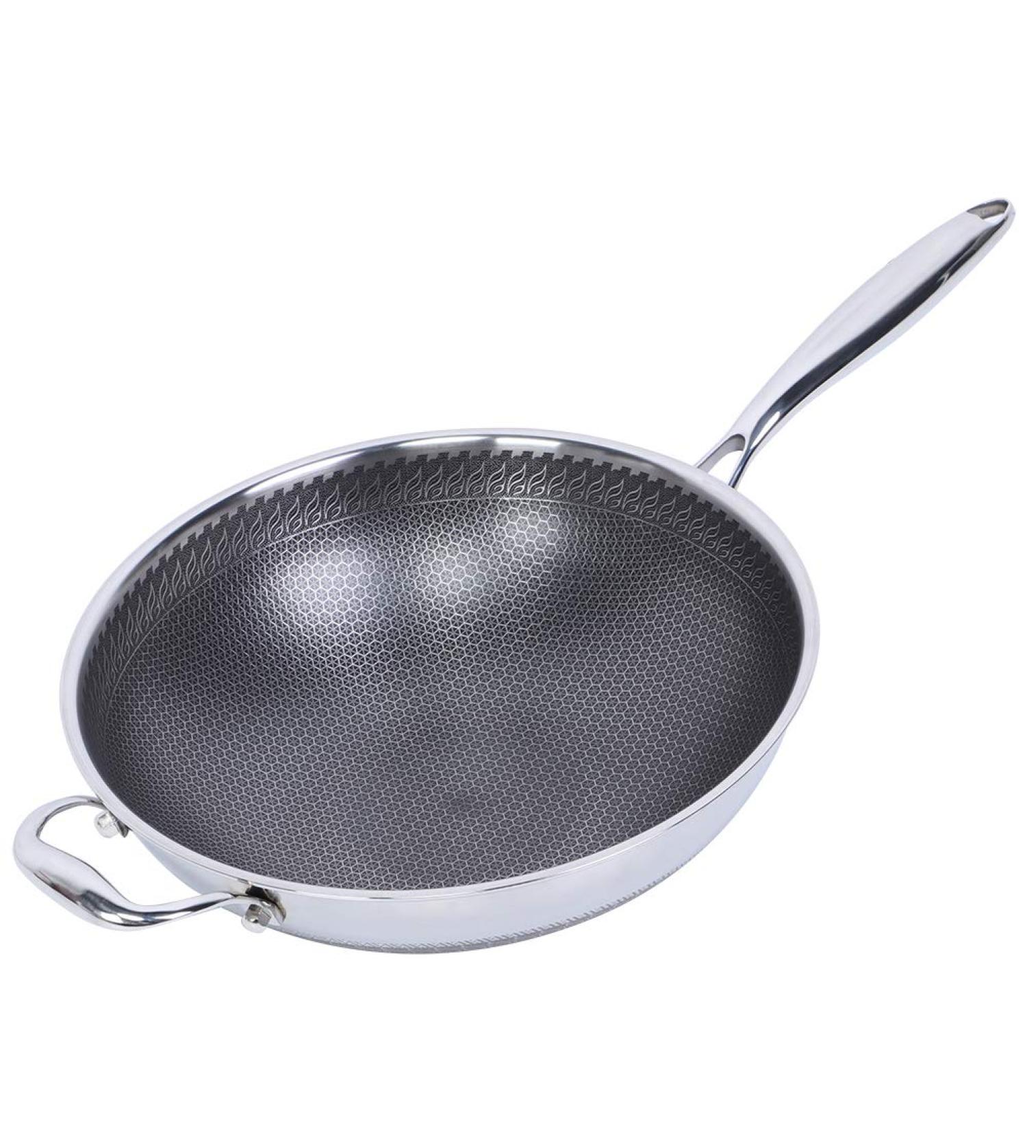 DELURA Stainless Steel Breakfast Pan Cooking Tools Kitchen Supplies Frying Baking Pan Cooking Pot Kitchen Utensils Cookware 32cm - Buy Online on GoSupps.com