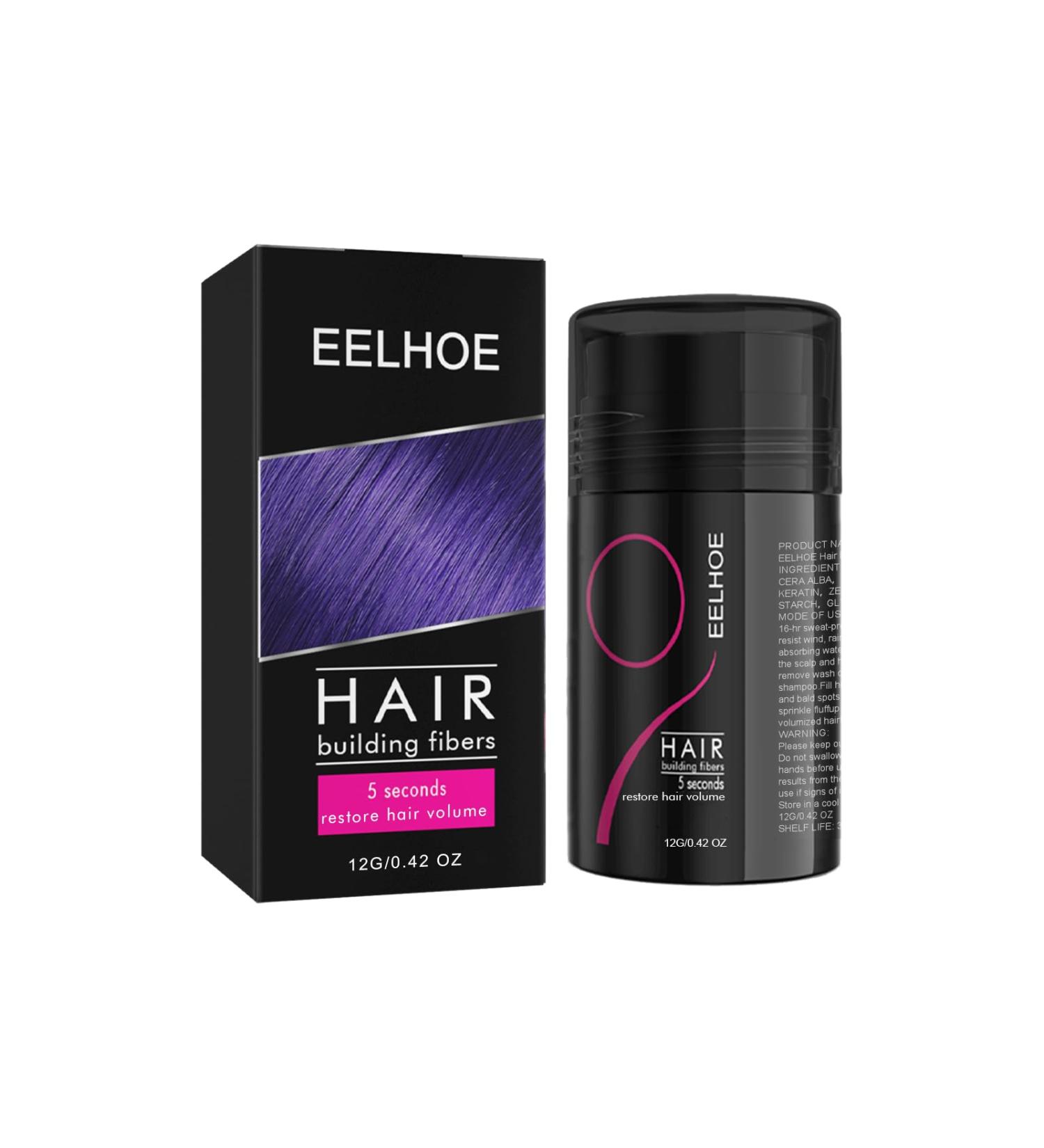 Hair Thickening Fiber Powder - 12g Hair Building Fibers for Men & Women | Instant Hair Loss Concealer & Fuller Look | Natural Black - Buy Online on GoSupps.com