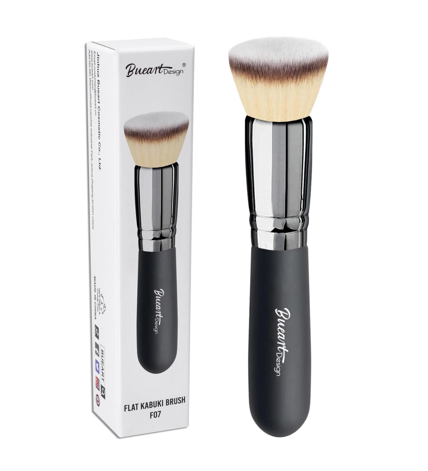 Bueart Design Ultra Soft Flat Top Kabuki Makeup Brush for Flawless Liquid Cream & Mineral Powder Blending - International Shipping Available - Buy Online on GoSupps.com