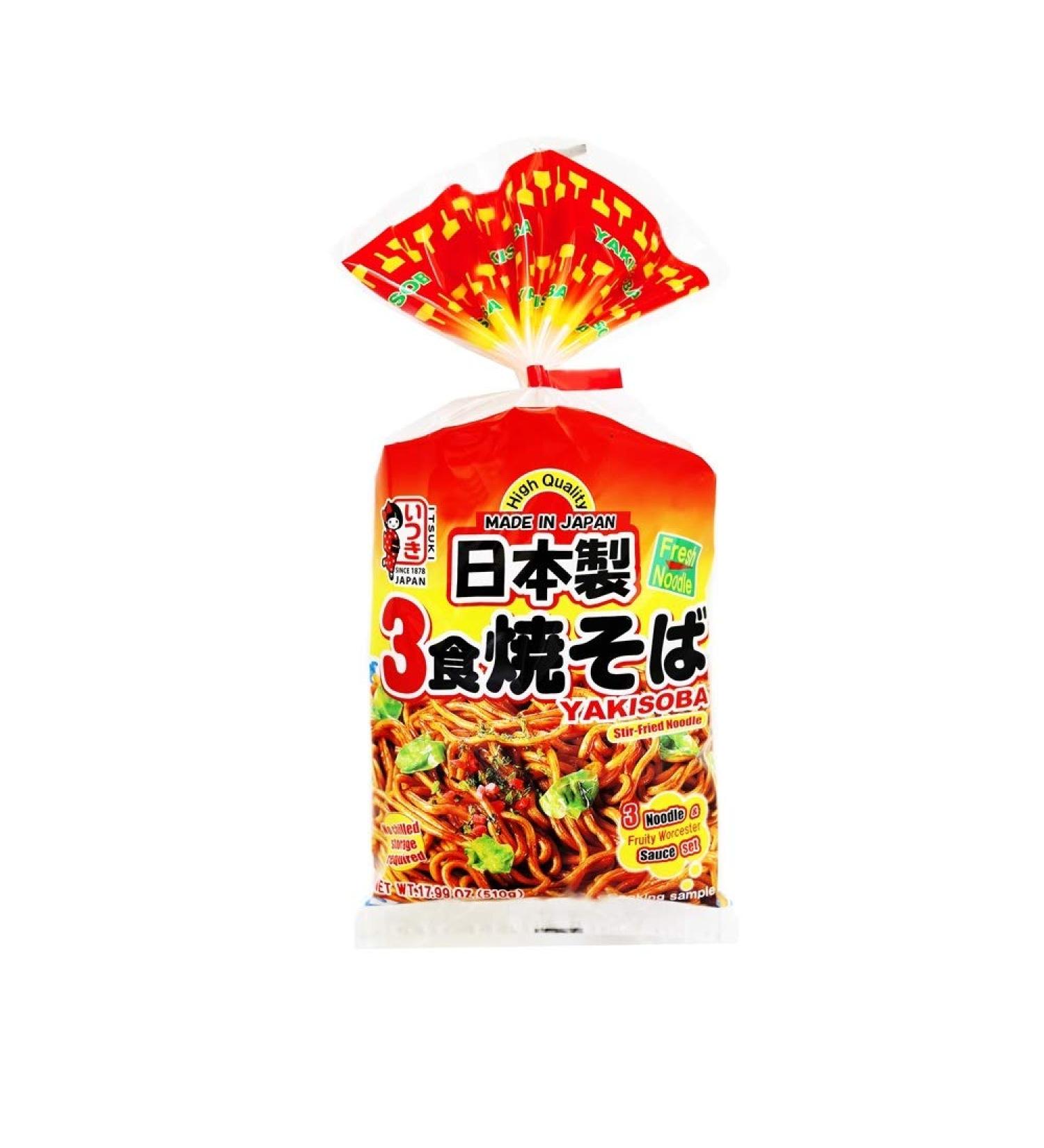 Itsuki Foods Yakisoba Stir FRIED Noodle 12x510g Original Yakisoba 6.Kilogram - Buy Online on GoSupps.com