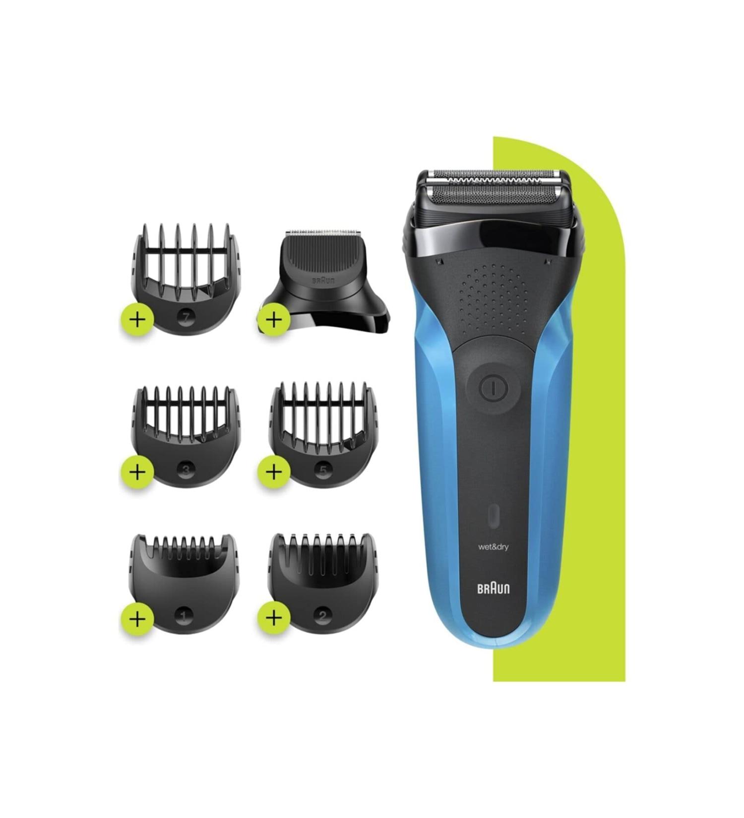 Braun Series 3 310BT Electric Razor for Men - 3-in-1 Trimmer Rechargeable Wet & Dry 30-Min Run Time Black/Blue - Ideal Beard Grooming Tool - Buy Online on GoSupps.com