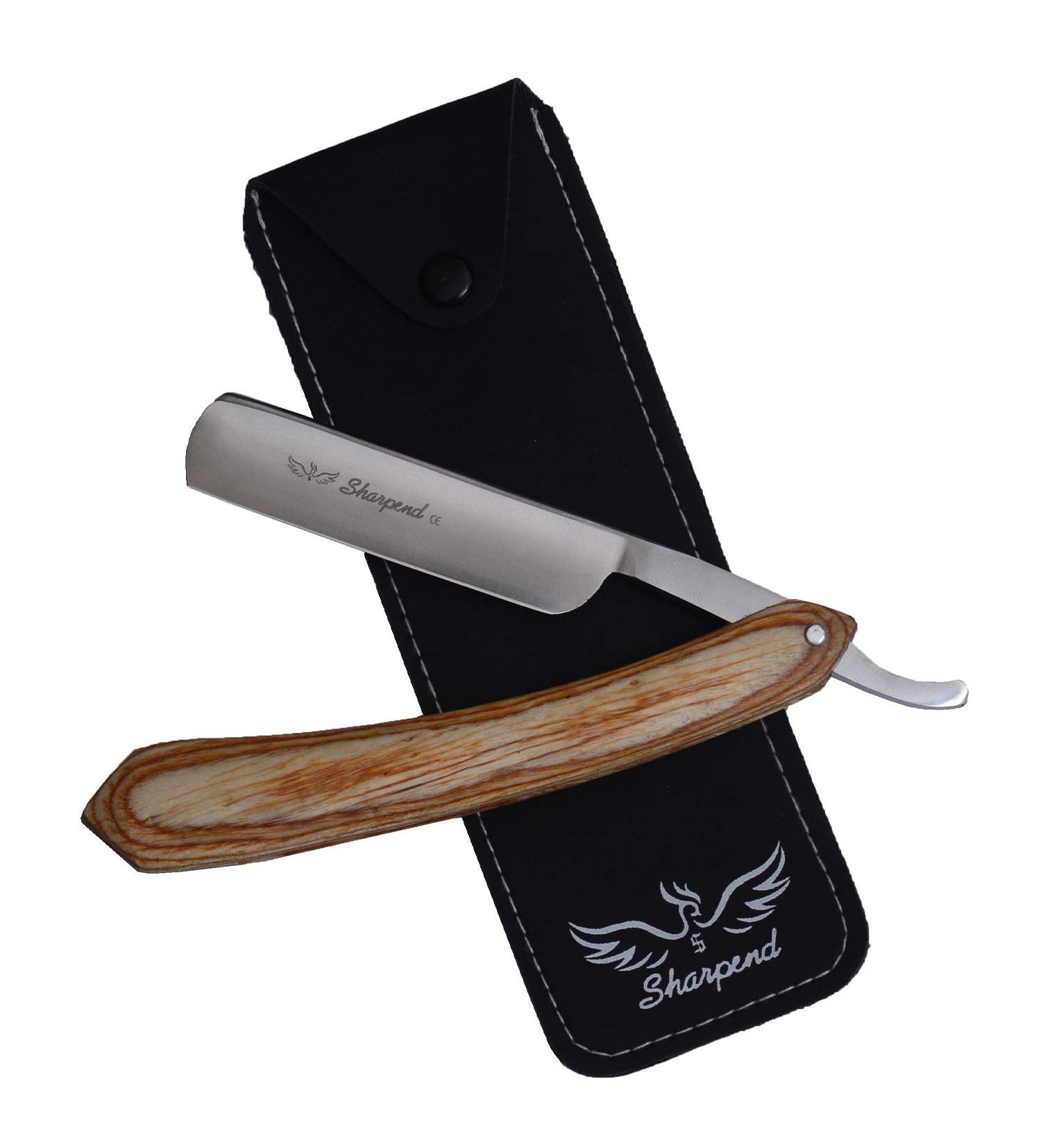 Professional Straight Edge Razor for Men | Vintage Wood Handle Shaving Knife - Sharpend - Buy Online on GoSupps.com