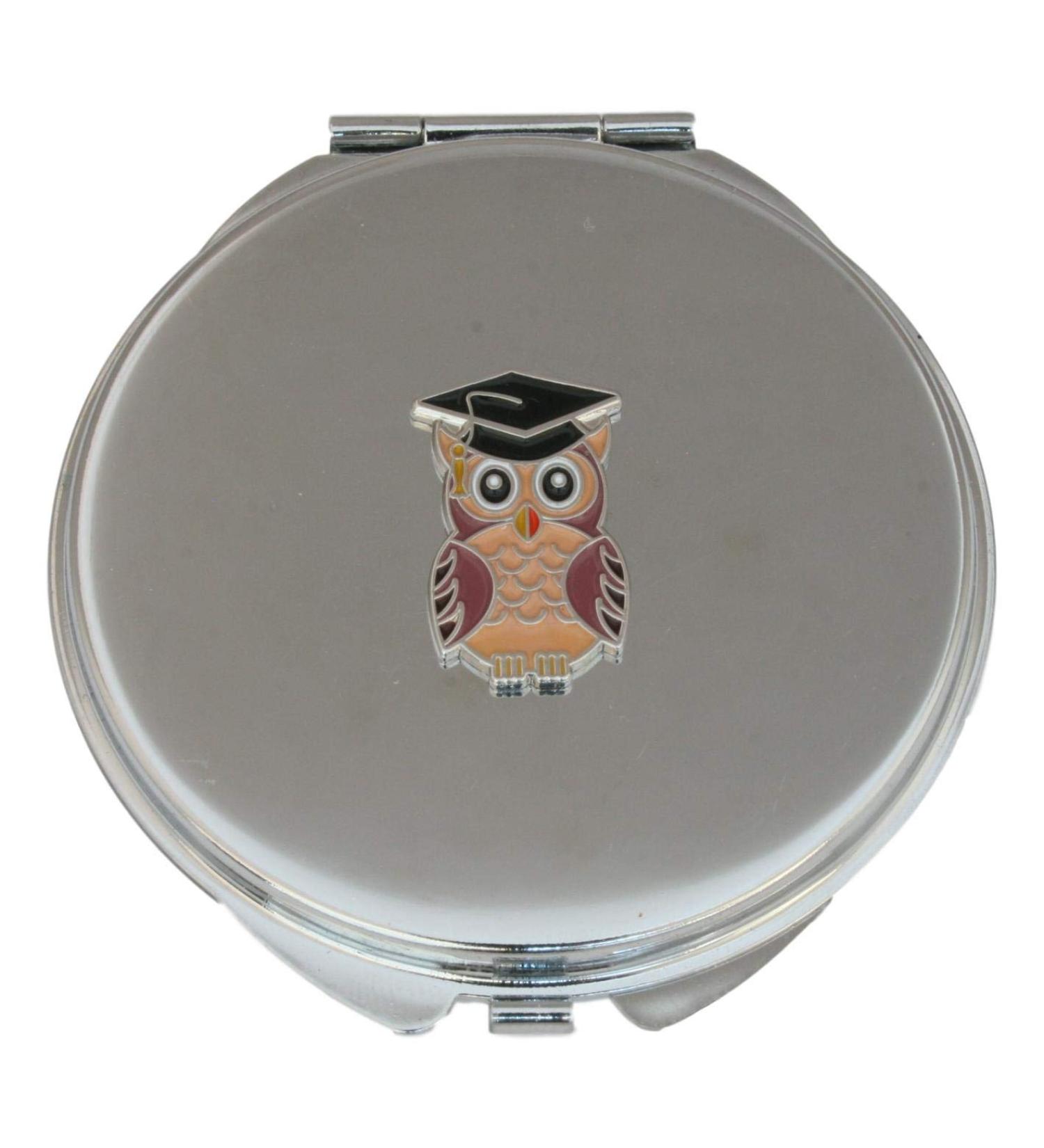 Graduation Owl Compact Mirror Handbag Gift With Free Engraving 527 - Buy Online on GoSupps.com