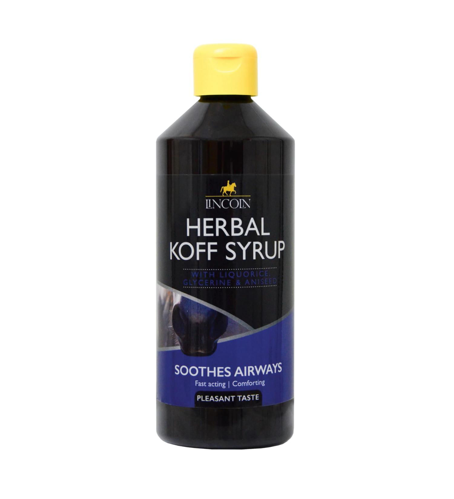LINCOLN Herbal Koff Syrup for Equine use to soothe respiratory tract - 500ml