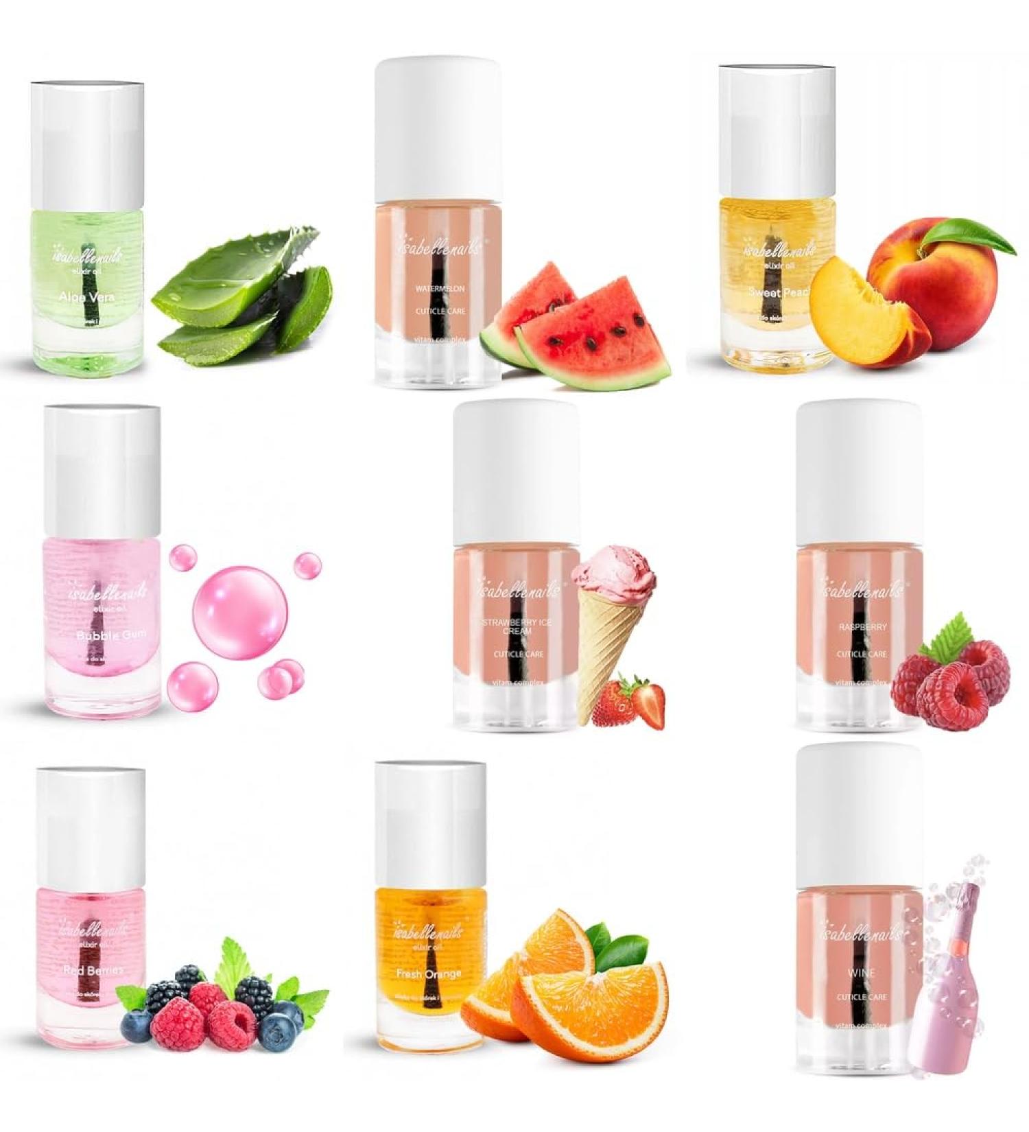 Isabellenails Lot de 50 huiles pour ongles et peau 7 ml avec huile d'amande huile de macadamia et vitamine E pour le soin des cuticules m lange de couleurs hydratant - Buy Online on GoSupps.com