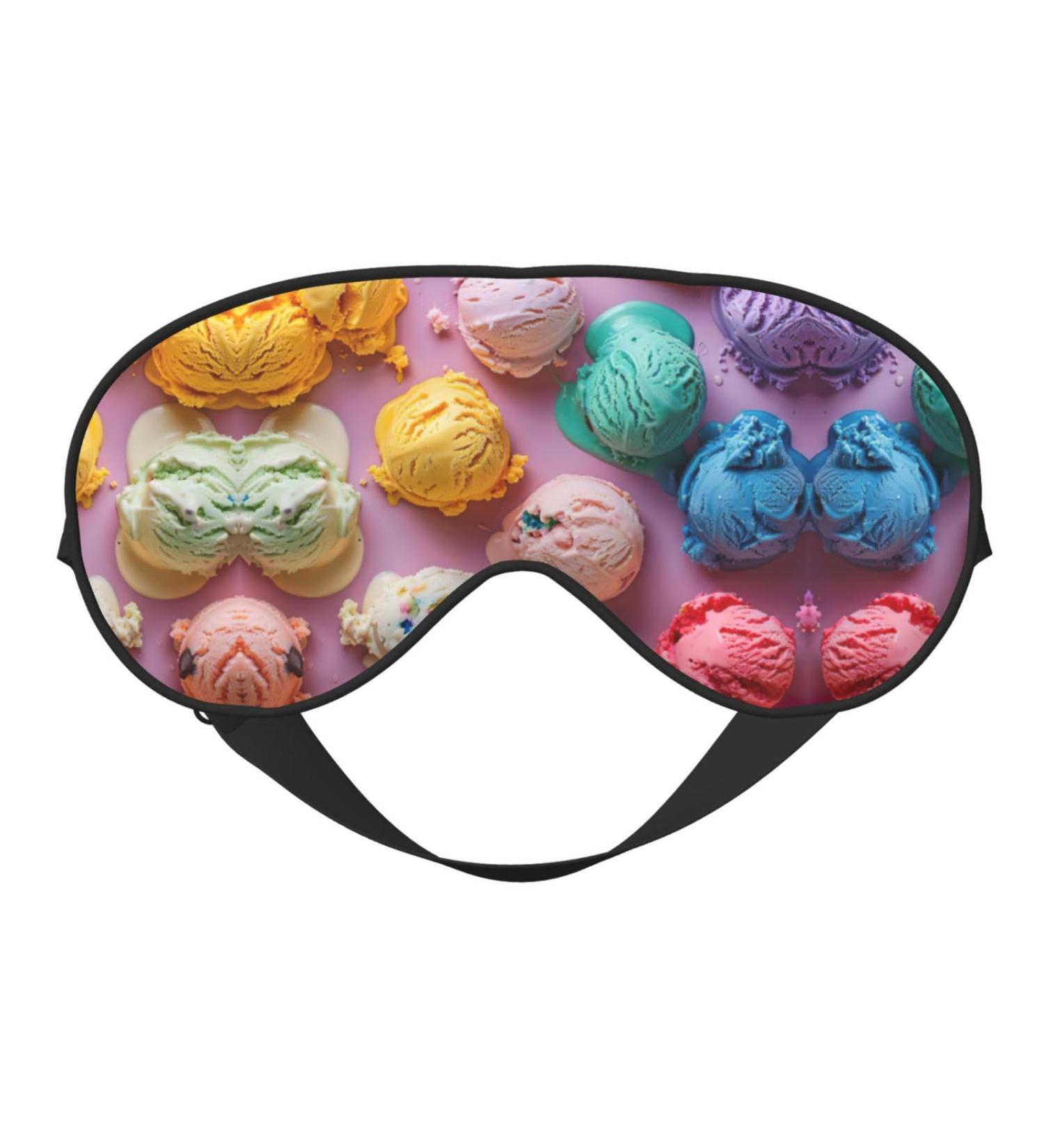 Shop Many Colored Ice Cream Sleep Mask | Adjustable Breathable & Fashionable Eye Mask for Comfortable Sleep | International Shipping Available - Buy Online on GoSupps.com