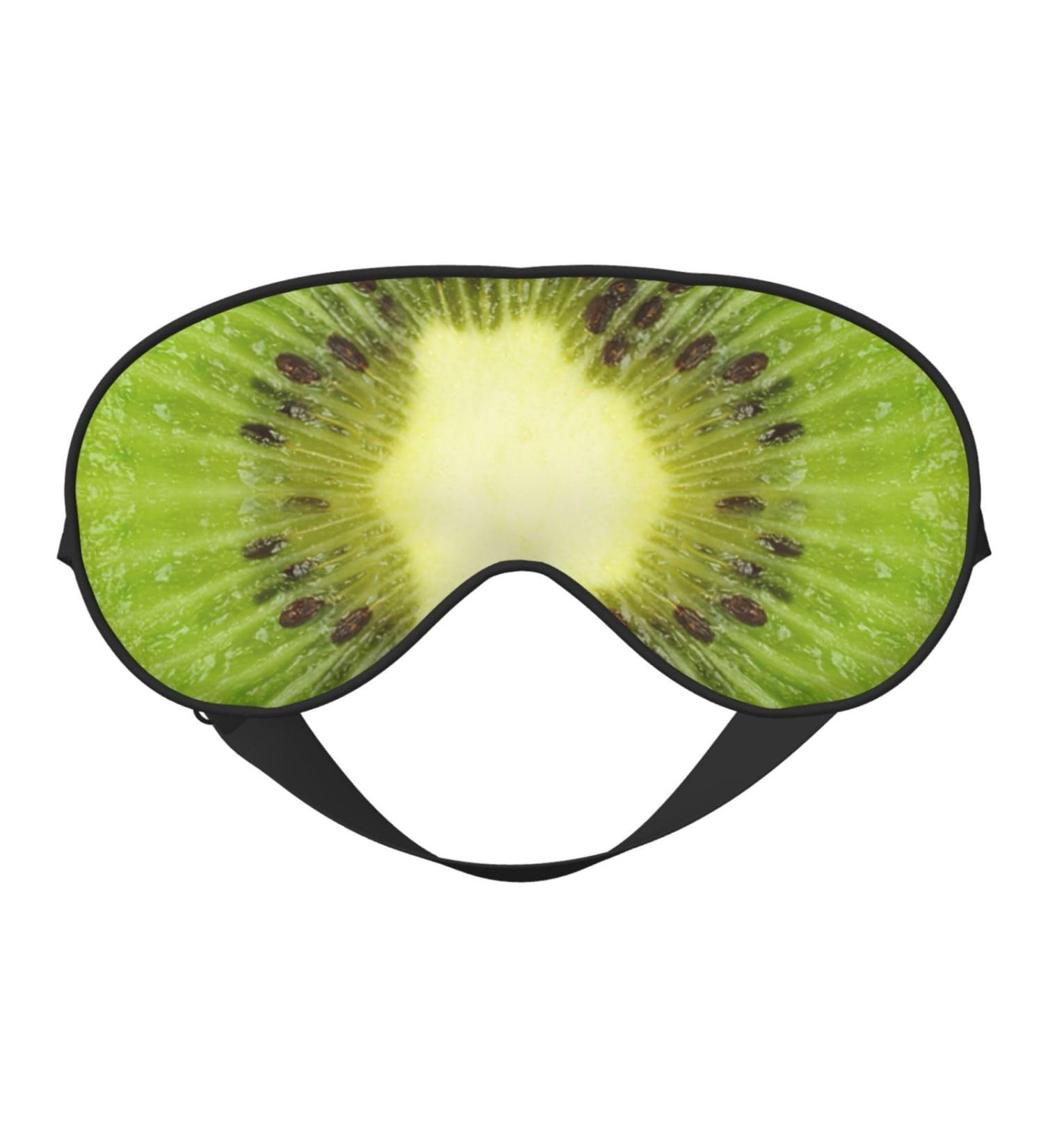 BREAUX Kiwi Slice Print Sleep Mask | Double-Sided Blackout Eye Mask for Travel | Comfortable and Stylish Eye Sleep Mask - Buy Online on GoSupps.com