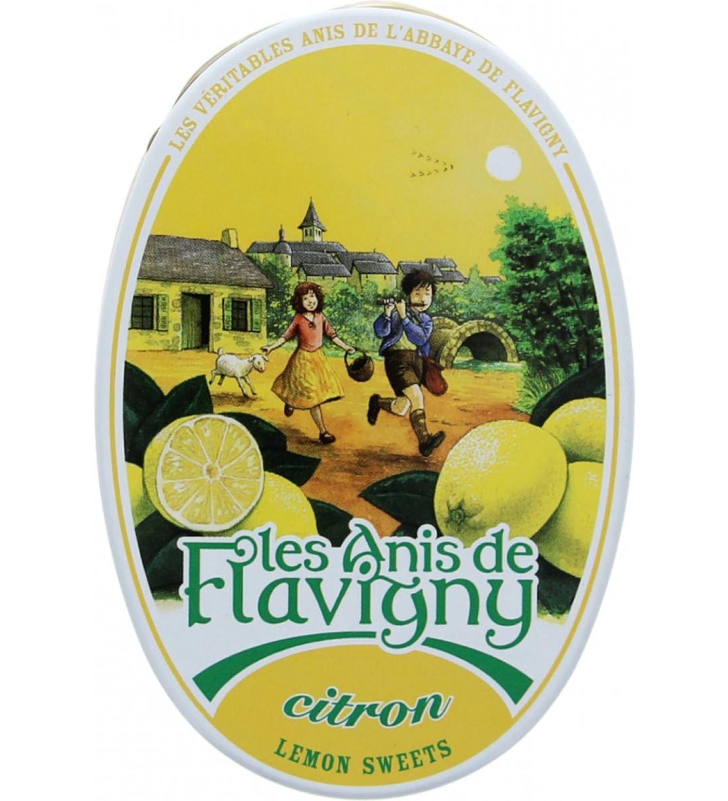  G n rique Anis de Flavigny Authentic aniseed candies in a 50g oval tin Lemon | Tradition & Artisanal Pleasure - Buy Online on GoSupps.com