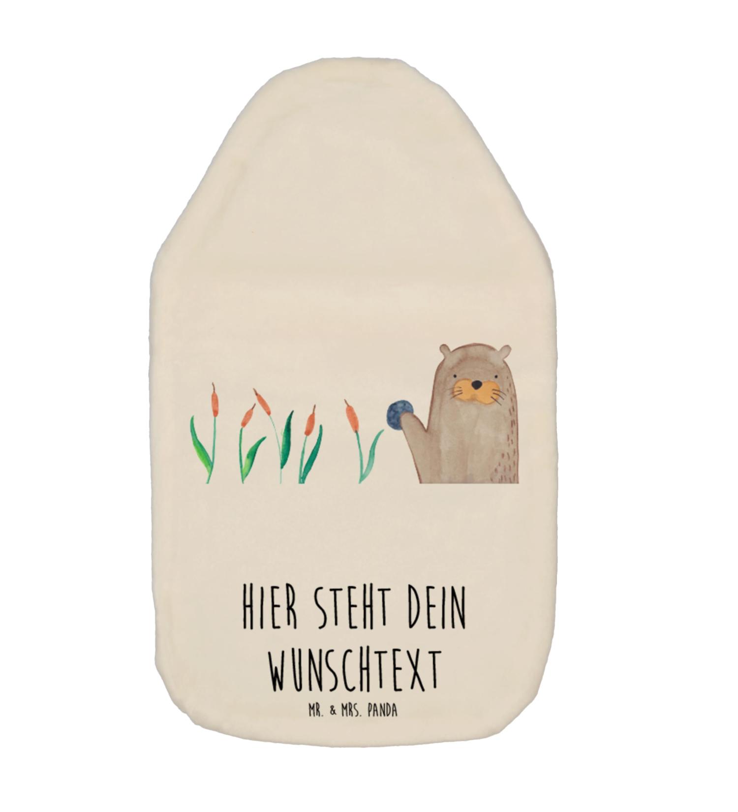 Personalized Hot Water Bottle - Mr. & Mrs. Panda Otter Stein | Unique Gifts with Names | Cozy & Customizable - Buy Online on GoSupps.com