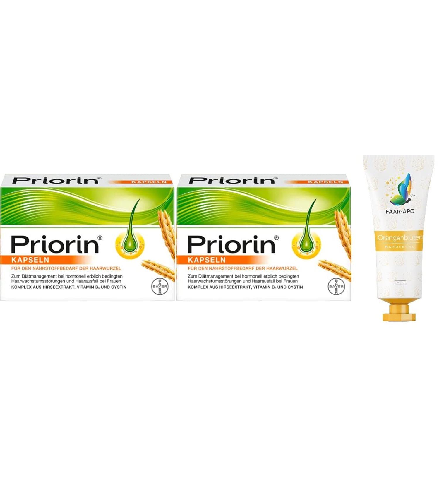 Priorin Sparset 2x30 Pcs - Hair Growth Supplements + Faar-Apo Hand Cream | International Shipping Available - Buy Online on GoSupps.com
