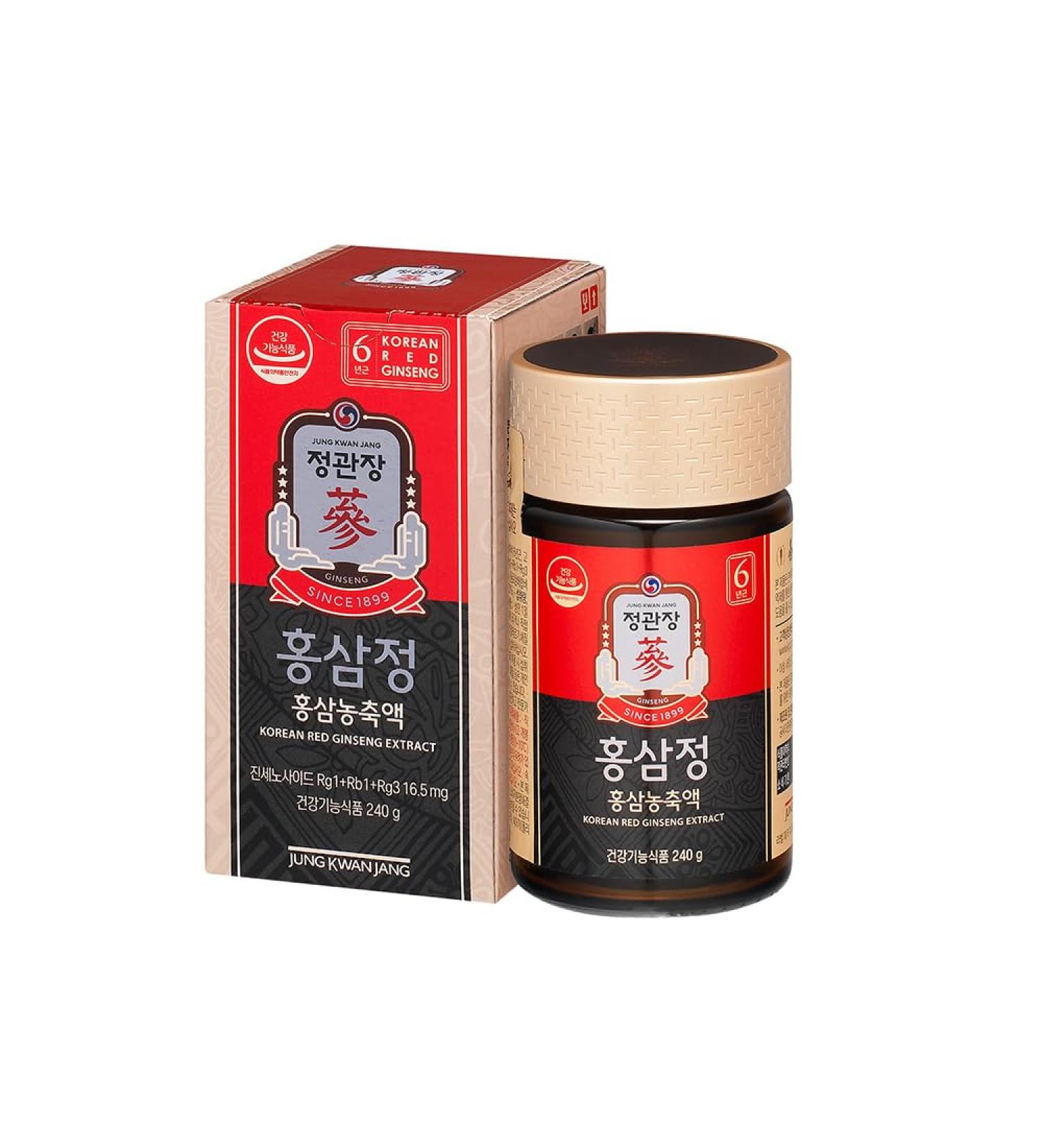 Jung Kwan Jang 100% Korean Red Ginseng Extract Compounds 240g Natural Energy Booster Immune Support & Stress Relief/Sugar & Caffeine Free - Buy Online on GoSupps.com