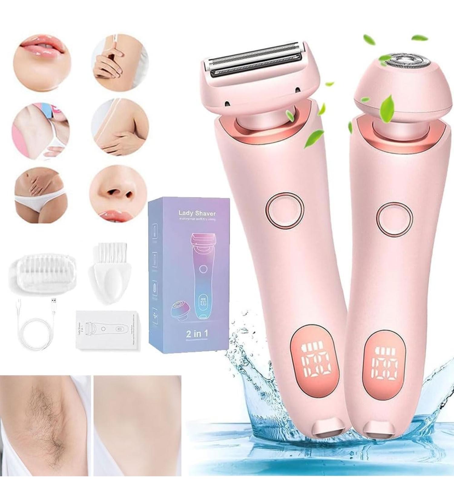 Duskofficial Razor The Glide Pro 3.0 Razor 2 in 1 Waterproof Electric Razor for Women Livora Electric Shaver for Women Wet Dry Use for Face Chin Body Arm Leg Armpit Bikini Trimmer(Pink) - Buy Online on GoSupps.com