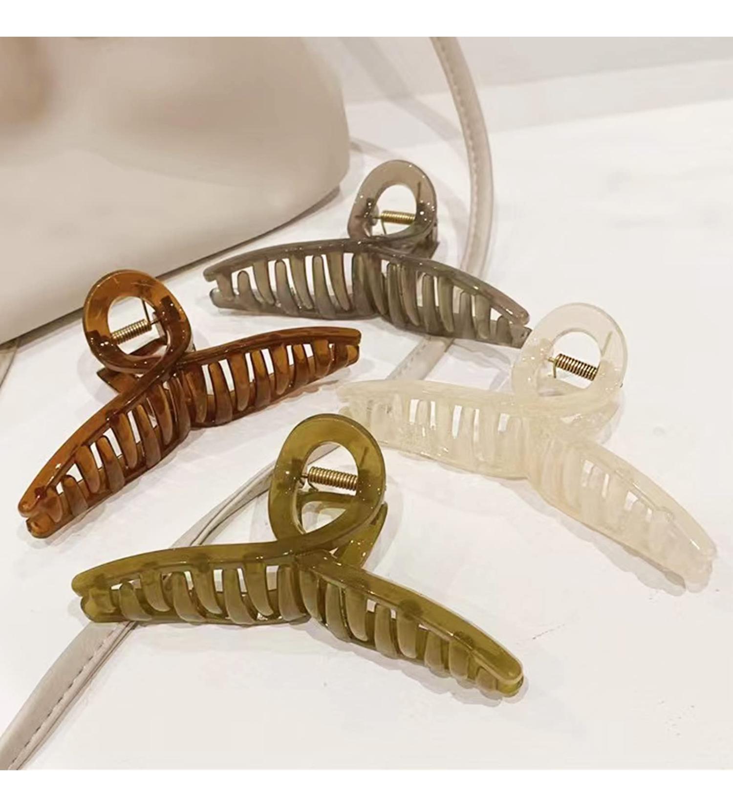Large Butterfly Hair Claw Clips for Women - Set of 4 | Jelly Clip Hair Accessories for Long Thick Hair - Buy Online on GoSupps.com