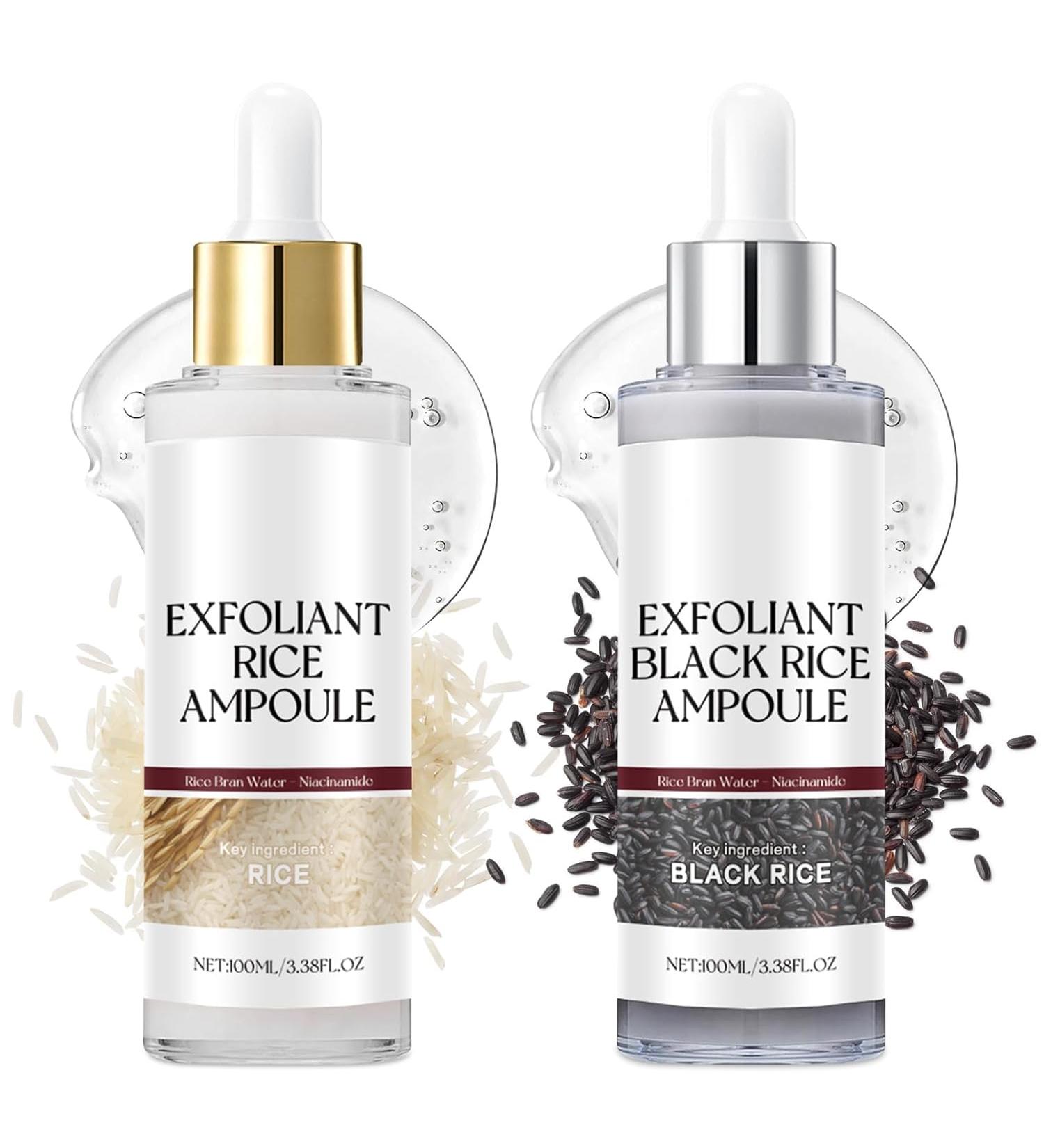2025 Ampoules de gommage au riz exfoliant doux pour le visage et le corps limine les cellules mortes de la peau convient tous les types de peau. (Noir + blanc taille unique) Noir/blanc Taille unique - Buy Online on GoSupps.com