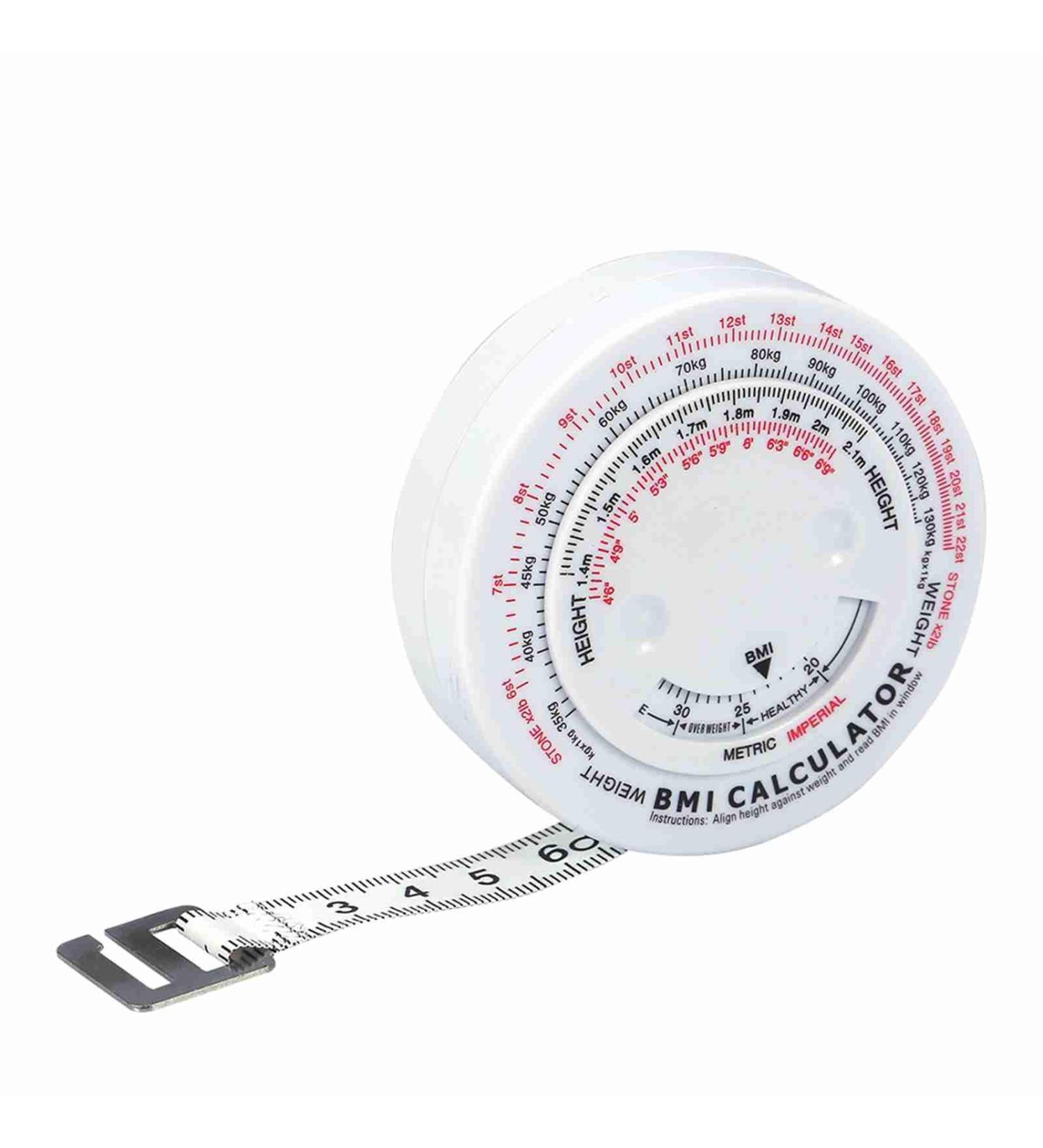 Haosie Tape Measure Body BMI Body Tape Measure 150 cm Retractable Body Fat Measuring Tool for Waist Circumference Body Mass Index Measurement with Bmi Calculator - Buy Online on GoSupps.com