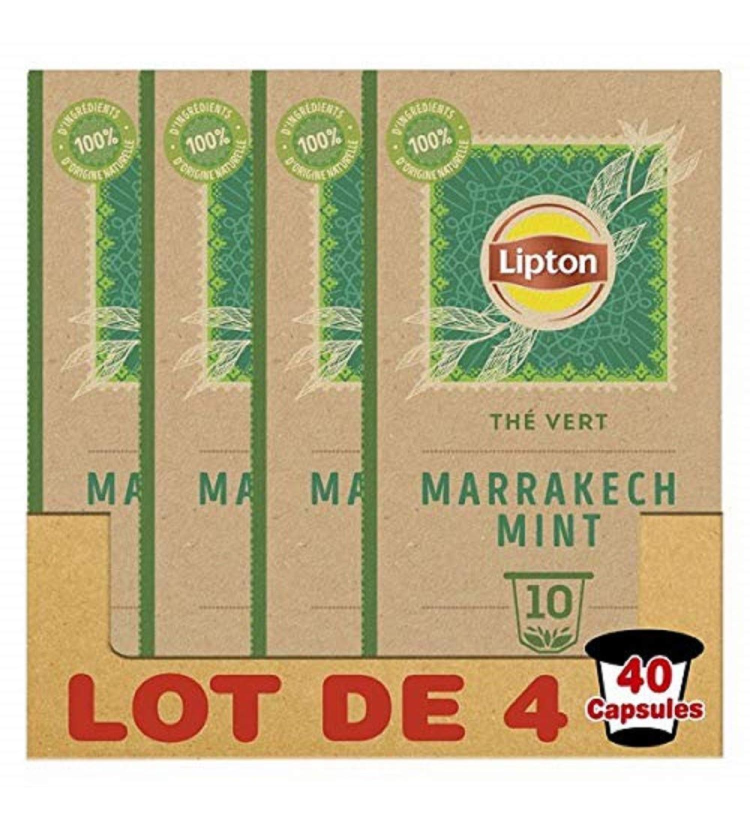 Lipton Green Tea Marrakech Mint (Pack of 4x10 Capsules) - Buy Online on GoSupps.com