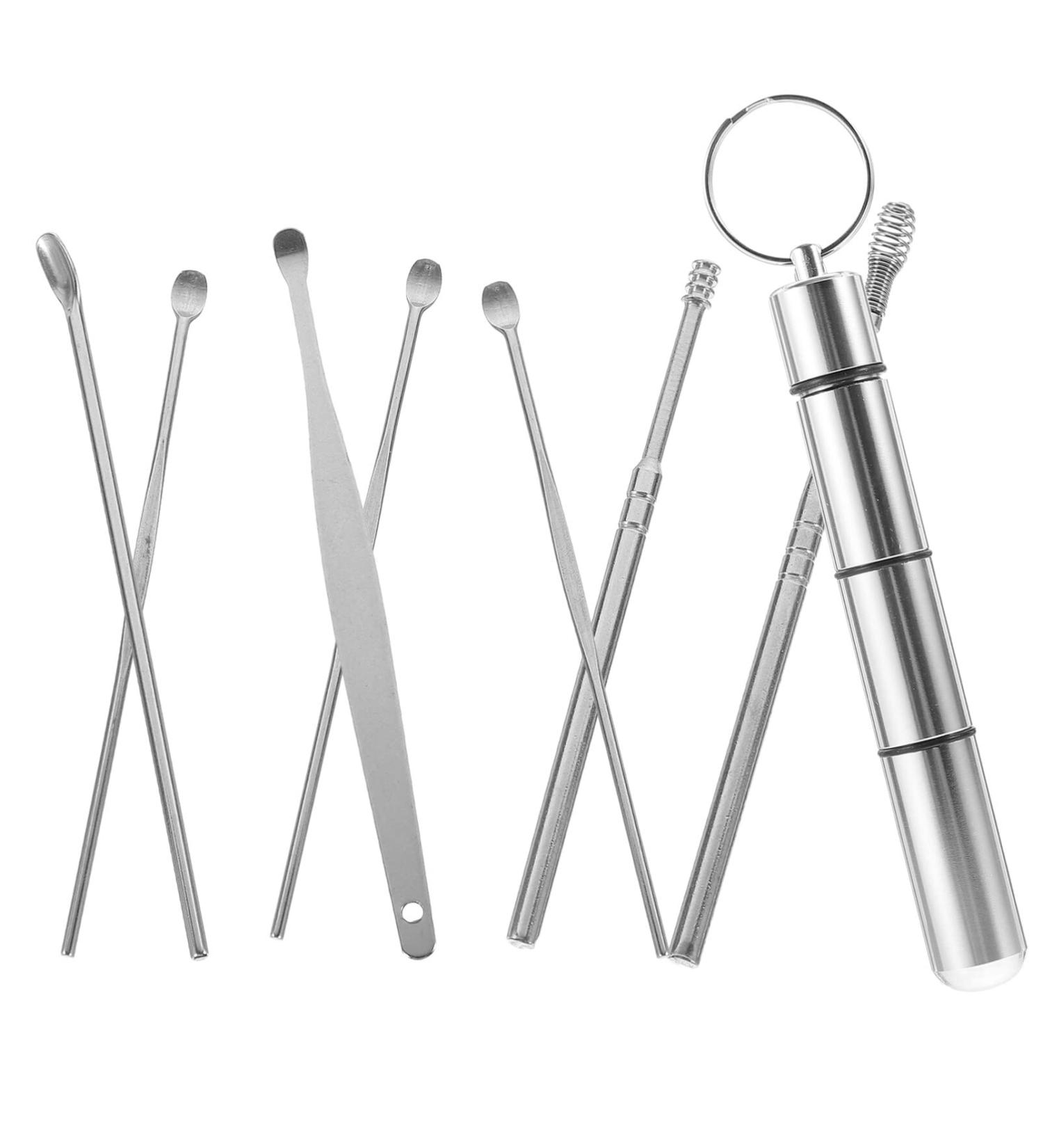 Stainless Steel Ear Pick Set for Earwax Removal - Ear Cleaner Tools for Adults - Buy Online on GoSupps.com