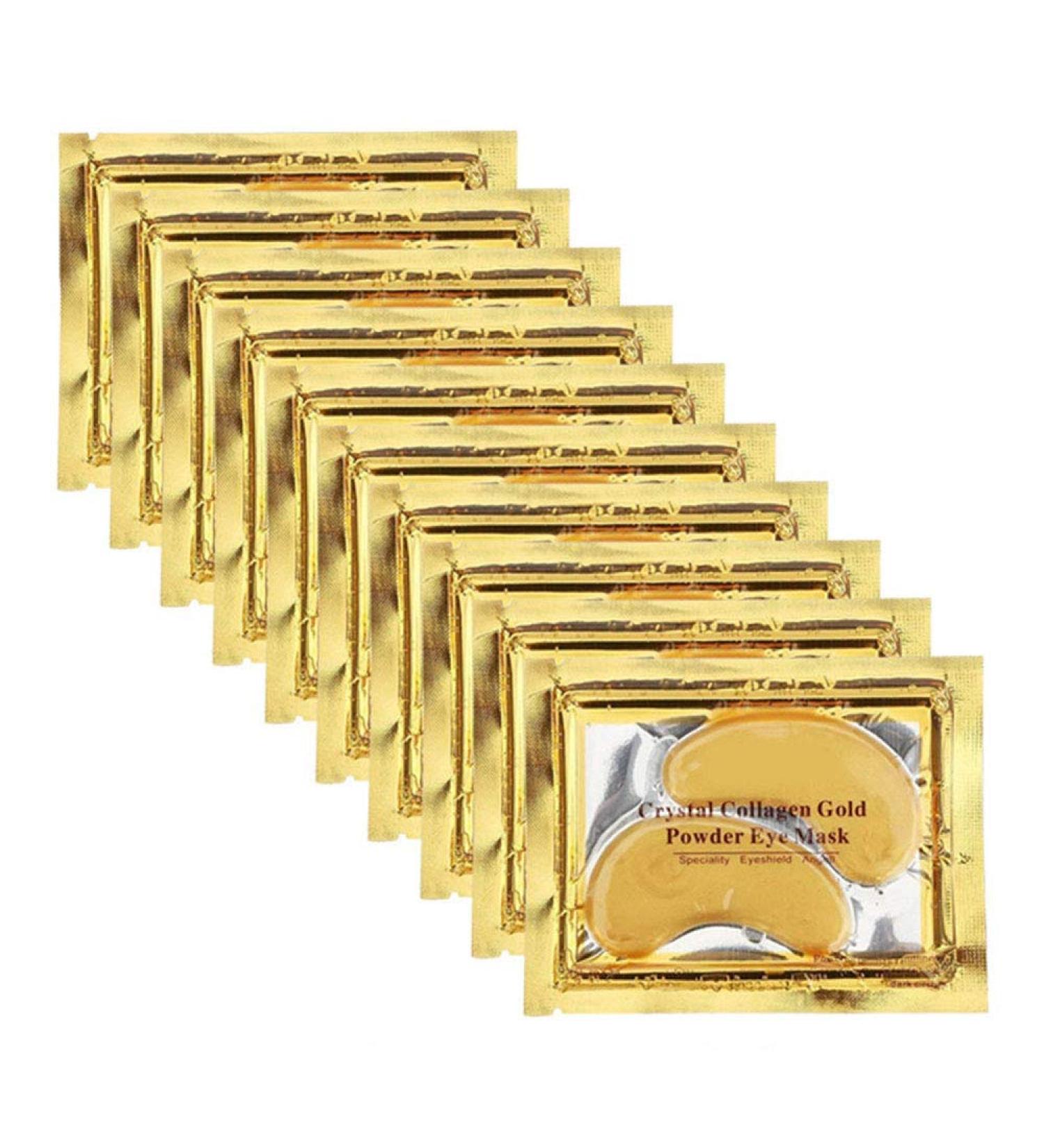Gold Eye Mask Power Crystal Gel Collagen Masks - 25 Pairs, Anti Aging, Dark Circles & Puffiness Relief - Buy Online on GoSupps.com