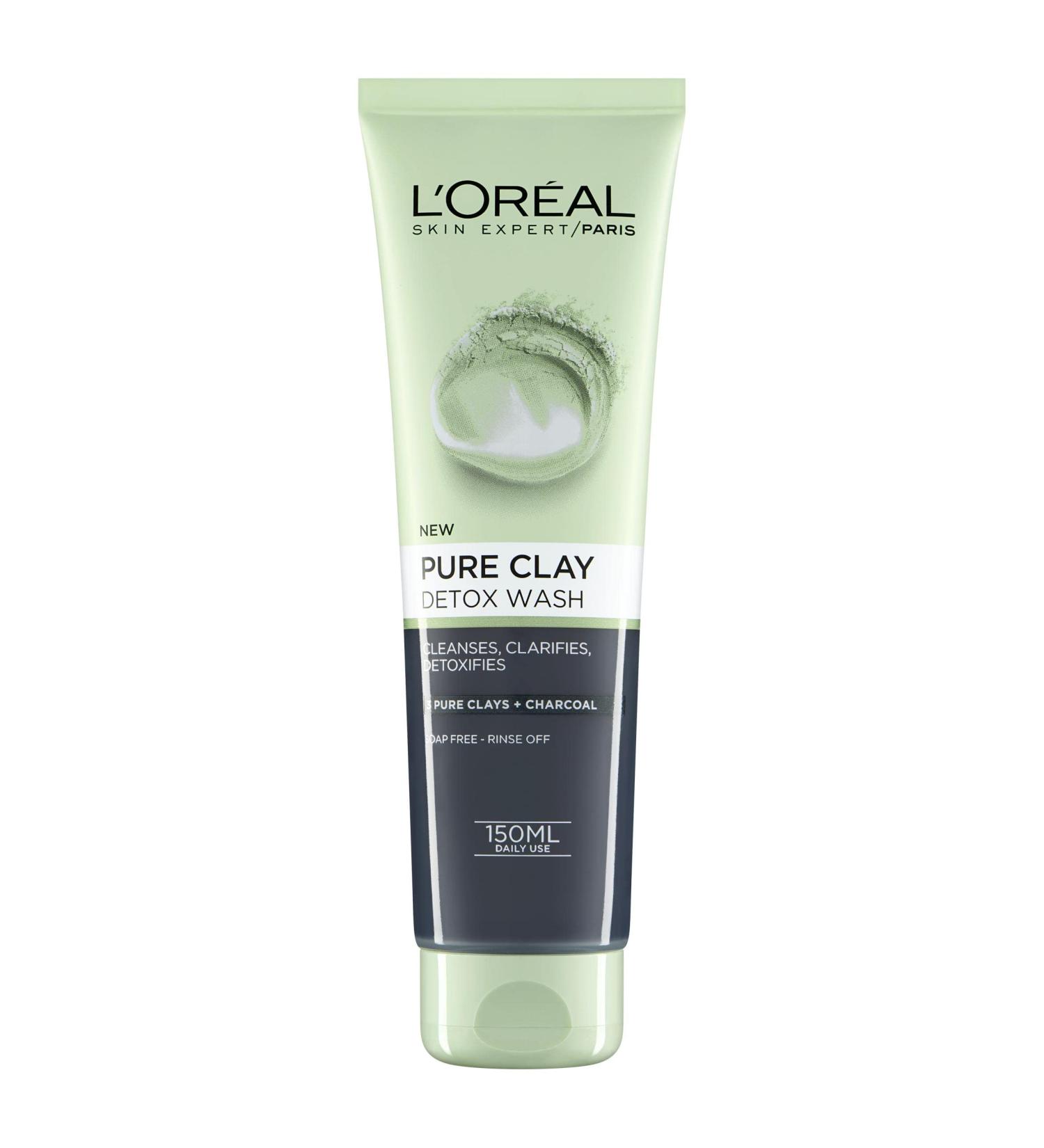 L'Oreal Paris Pure Clay Charcoal Detox Face Wash 150 Ml