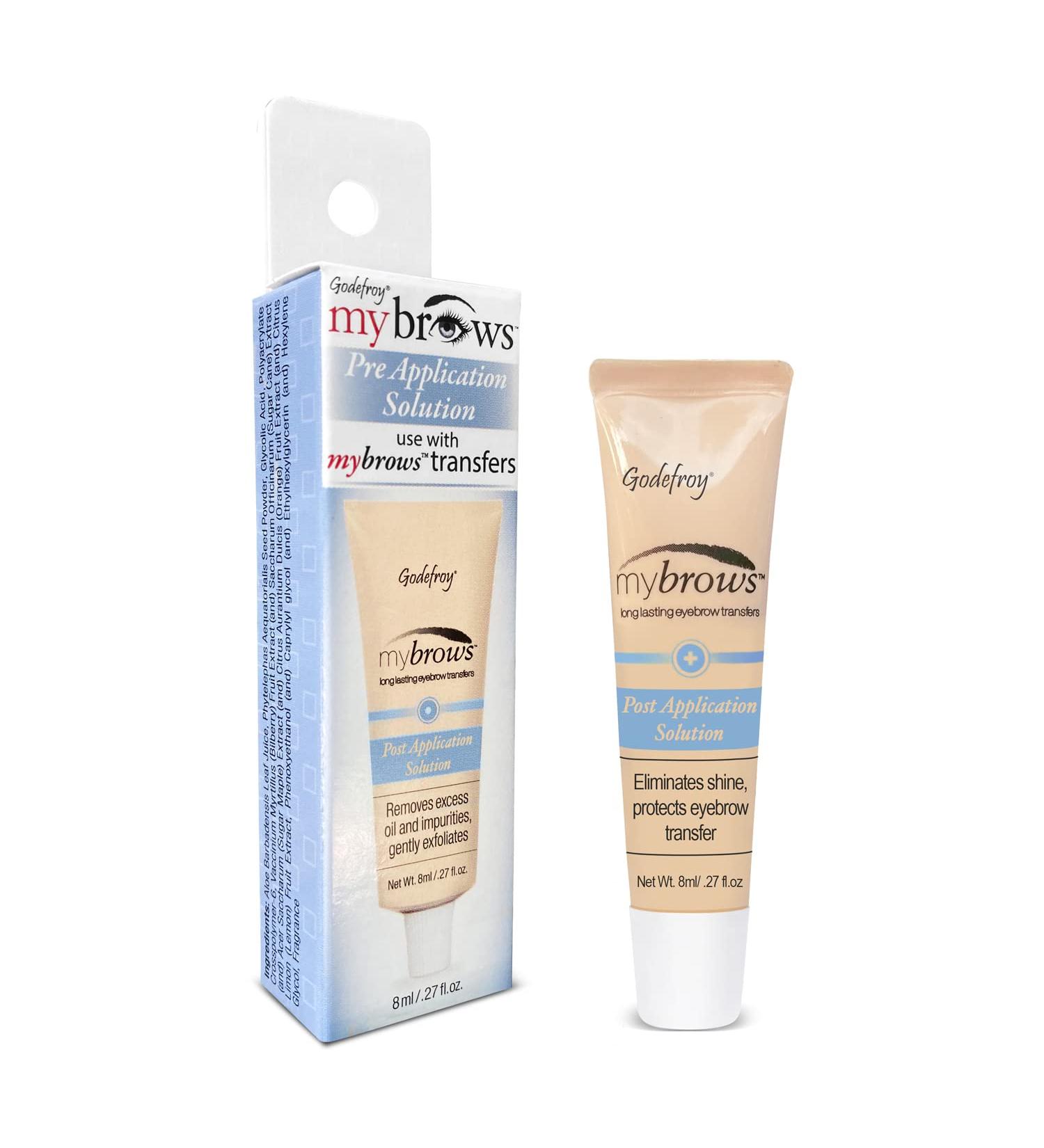 Godefroy Mybrows Post-Application Solution - 0.27 Oz - Extend Life & Remove Shine for Temporary Tattoos, Eyebrow Transfers, Brow Stamps - Buy Online on GoSupps.com