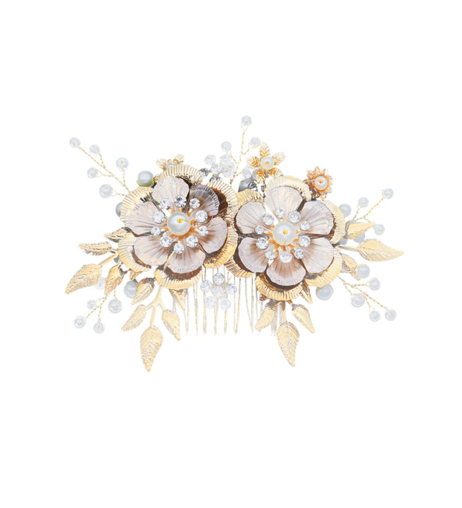 FRCOLOR Bridal Hair Comb Bridal Headpiece Bride Headpieces for Wedding Bridal Hair Accessory Hair Comb for Bride Wedding Hair Clip Wedding Hair Combs Gold Hair Clips Bride Hair Clip - Buy Online on GoSupps.com