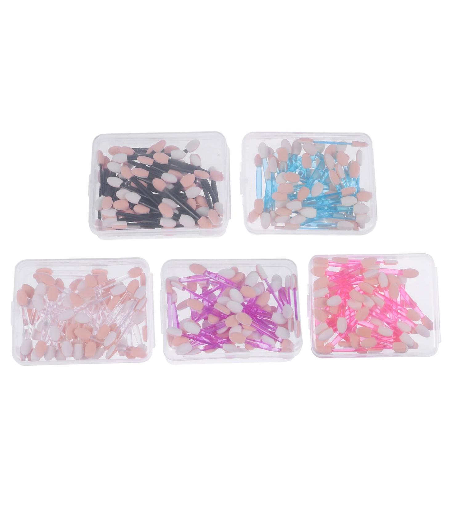 FOMIYES 5 boxes Sided Double Double-end Cosmetic Applicator Double-ended Tool Storage