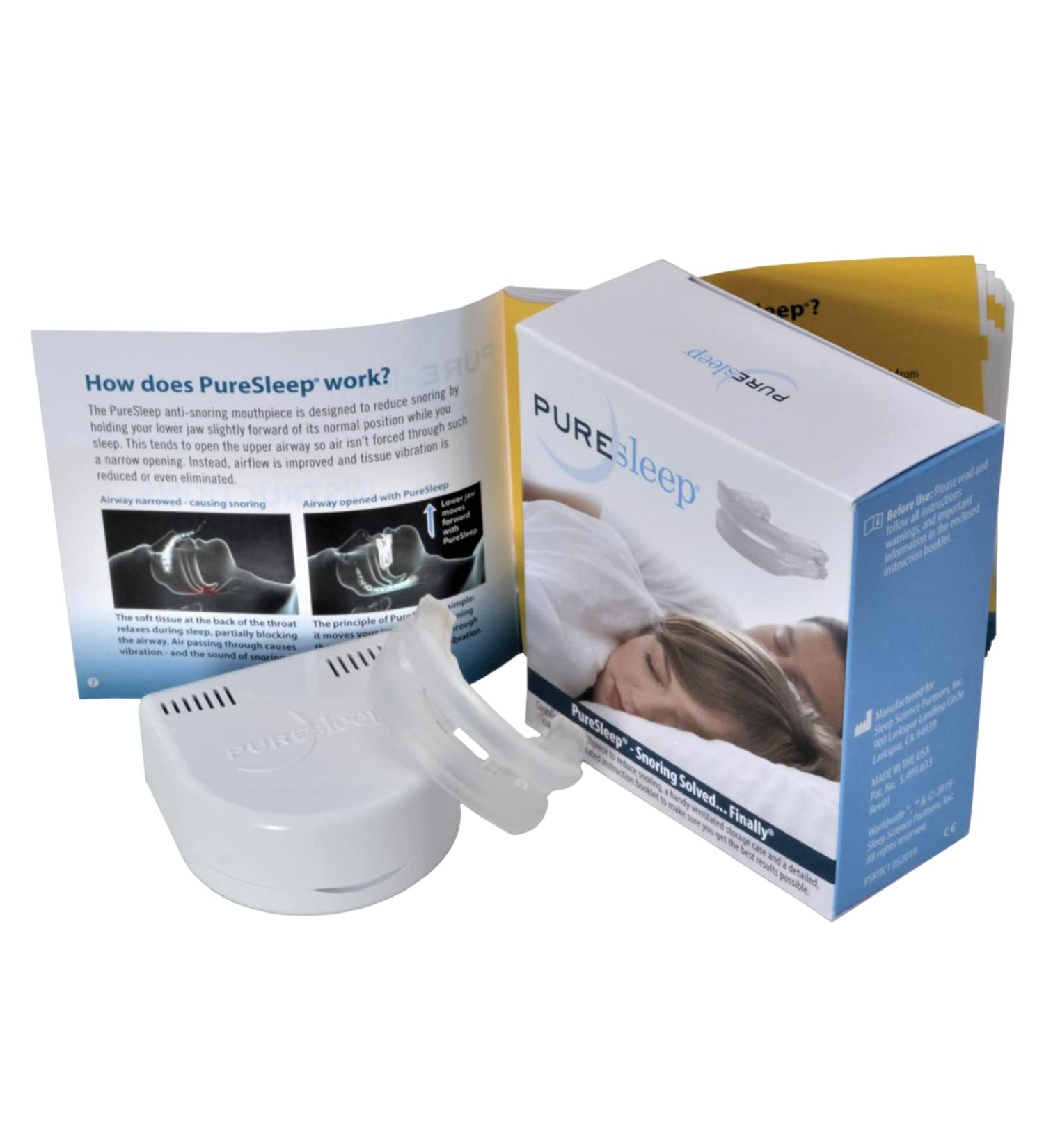 PureSleep Anti-Snoring Mouthpiece - Stop Snoring with the Original, Comfortable & Adjustable Solution - Over 1 Million Sold - Made in USA - Buy Online on GoSupps.com