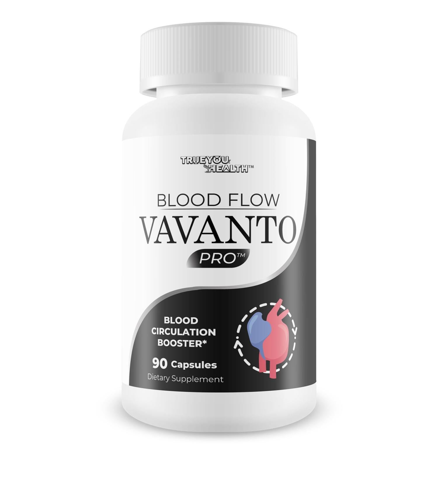 Blood Flow Vavanto Pro - Our Best Blood Circulation Booster - Mens Blood Flow Care - Our Best Blood Flow Support - Blood Flow Capsules - Blood Flow Pills - Max Blood Flow Vavanto Growth Circulation - Buy Online on GoSupps.com
