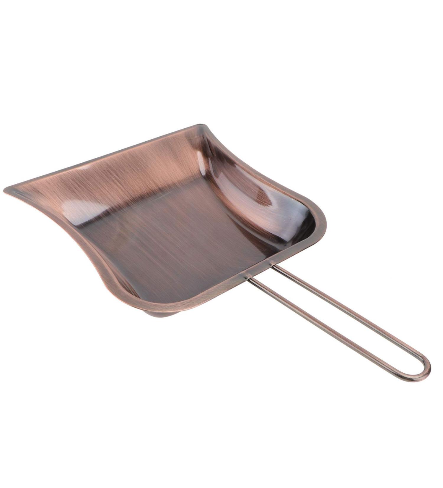 Stainless Steel Dustpan Metal Pan Stainless Steel Dustpan Metal Pan Decorative Dustpan for Household Cleaning Supply Cleaning Sweeping Kitchen Bronze dustpan Light Brown - Buy Online on GoSupps.com