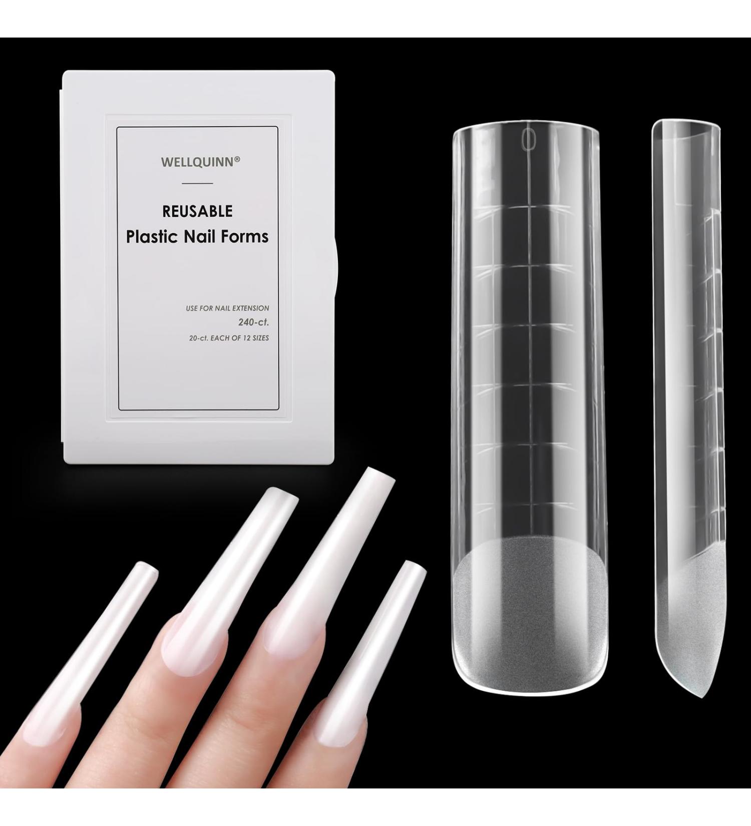 3XL Dual Nail Forms - Square Curved Molds for Polygel Acrylic & Dip Powder Extensions | International Shipping Available - Buy Online on GoSupps.com