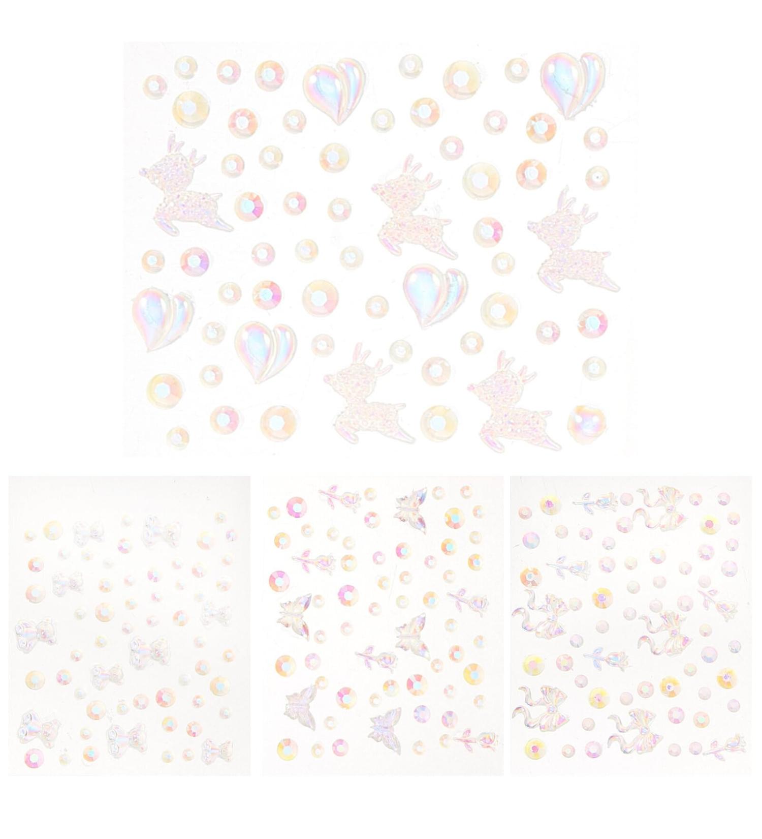 4 Sheets Rhinestones for Nails Rhinestone for Nails Pearl Nail Gems Nail Rhinestones Pearl Decor Nail Decor Pearl Rhinestones Nail Art Gems Manicure Gems False Nails Miss Glue - Buy Online on GoSupps.com