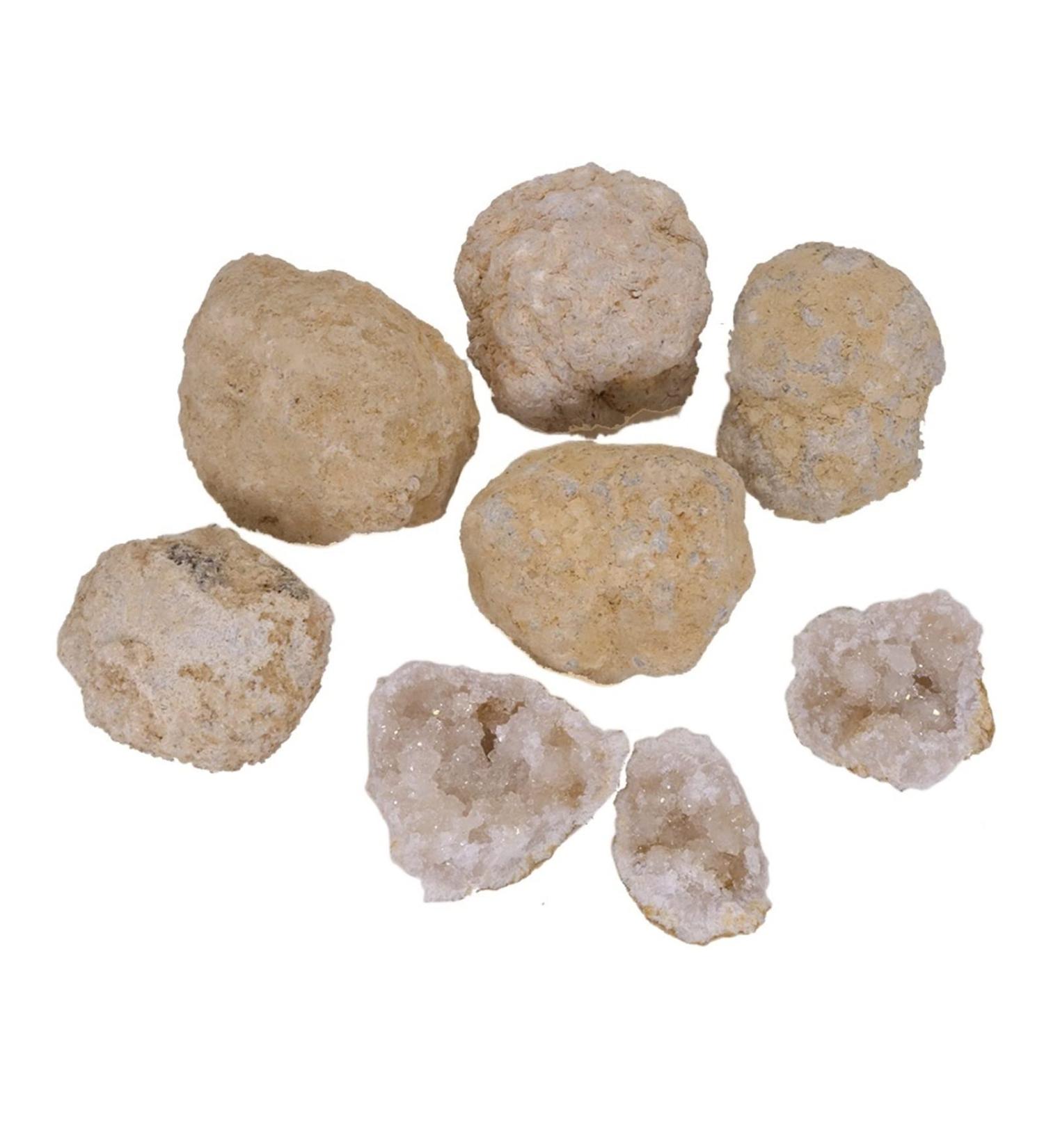 TRUSTTWO Unopened Natural Agate Geode Raw Quartz Mineral Energy Healing Crystal Rough Cluster Cave Gem Specimen Collection Bulk The New 1 PCS - Buy Online on GoSupps.com